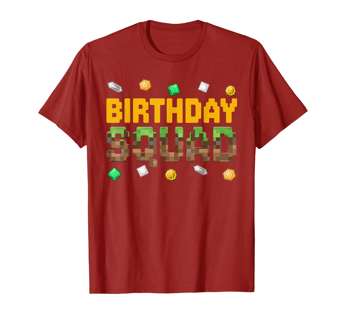 Funny Birthday Squad Birthday Boy Video Game Pixel Gamer T-Shirt