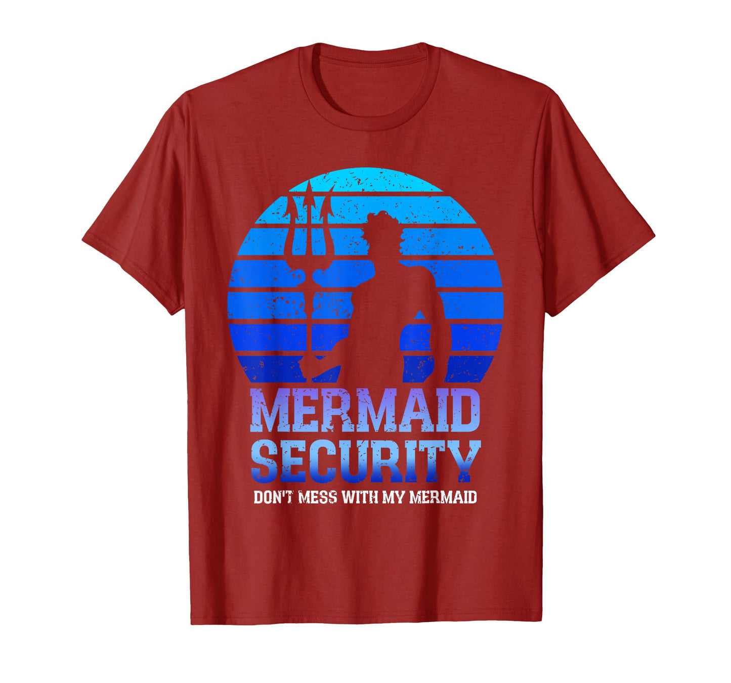 Vintage Mermaid Security Bday Costume Merman Birthday Party T-Shirt