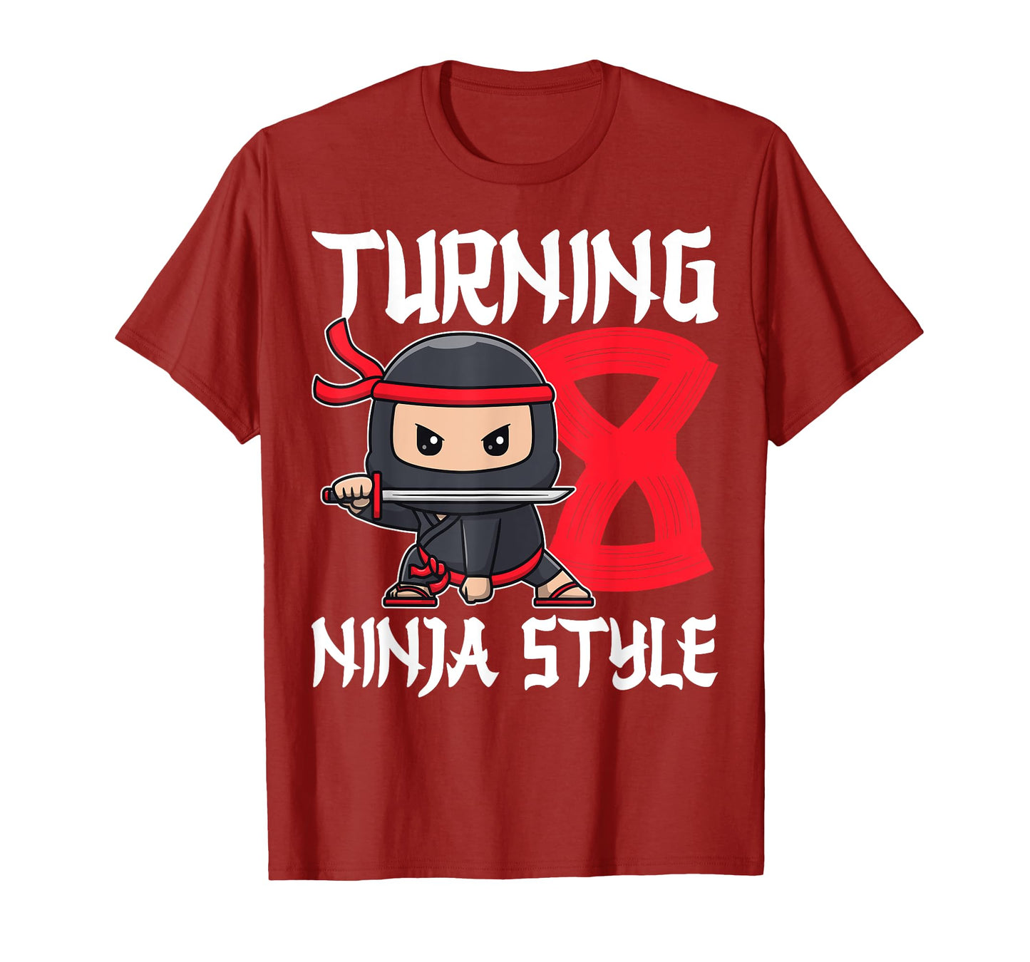 Turning 8 Ninja Style Martial Arts 8 Years Old 8th Birthday T-Shirt