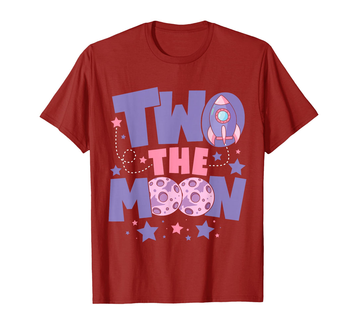 Two The Moon Birthday Outfit Girl 2 Year Old 2nd Birthday T-Shirt