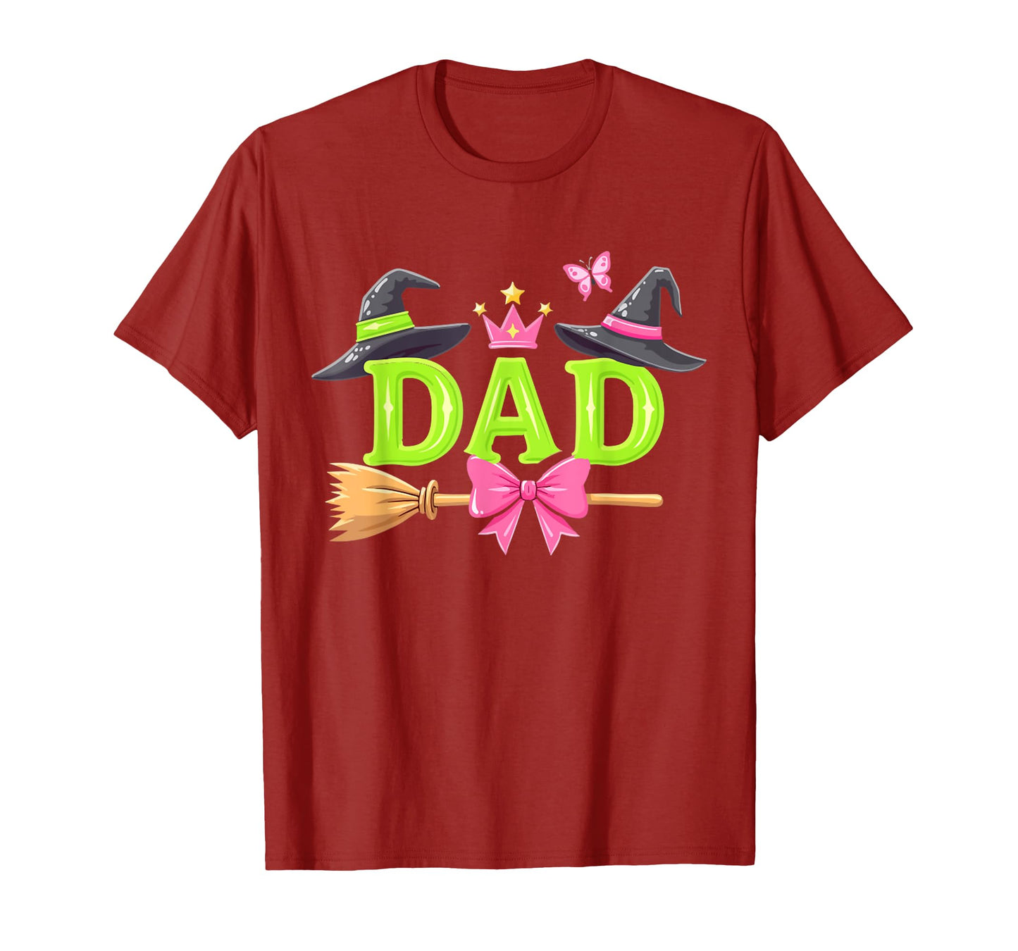 Dad Of The Birthday Girl Witch Family Party Decorations T-Shirt