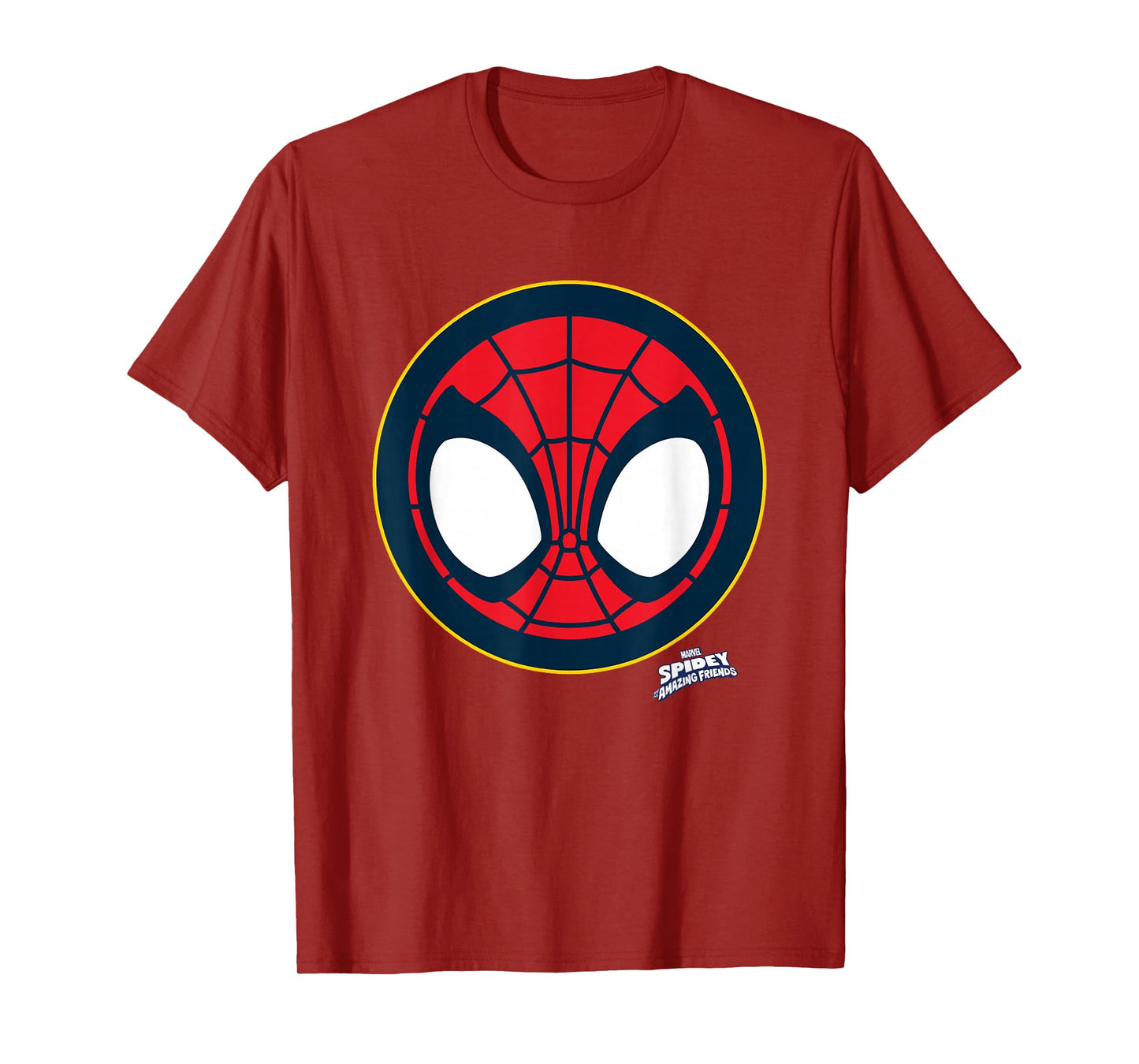 Marvel Spidey And His Amazing Friends Spidey Face Emblem T-Shirt