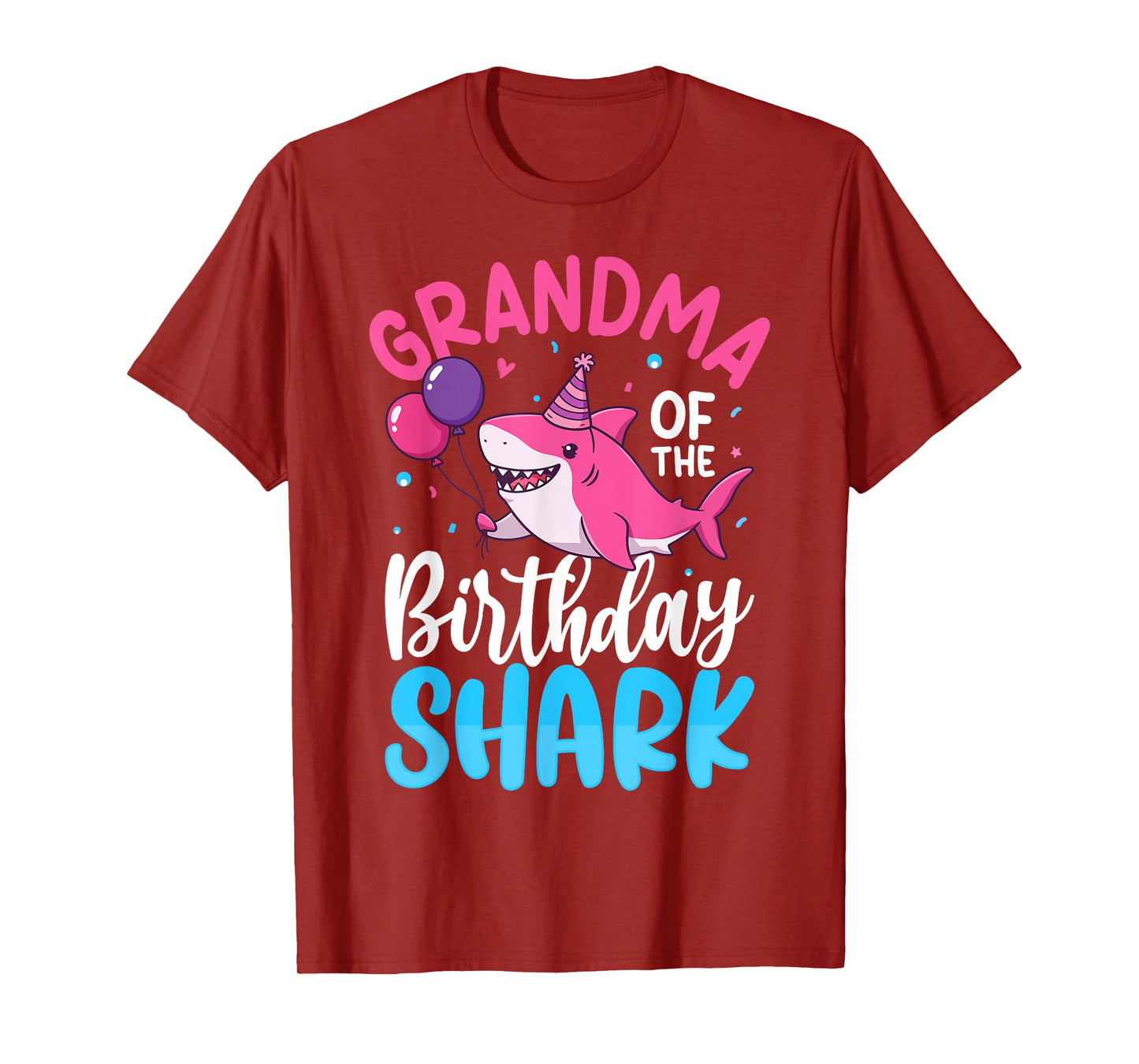 Grandma Birthday Kids Shark Party Matching Family T-Shirt