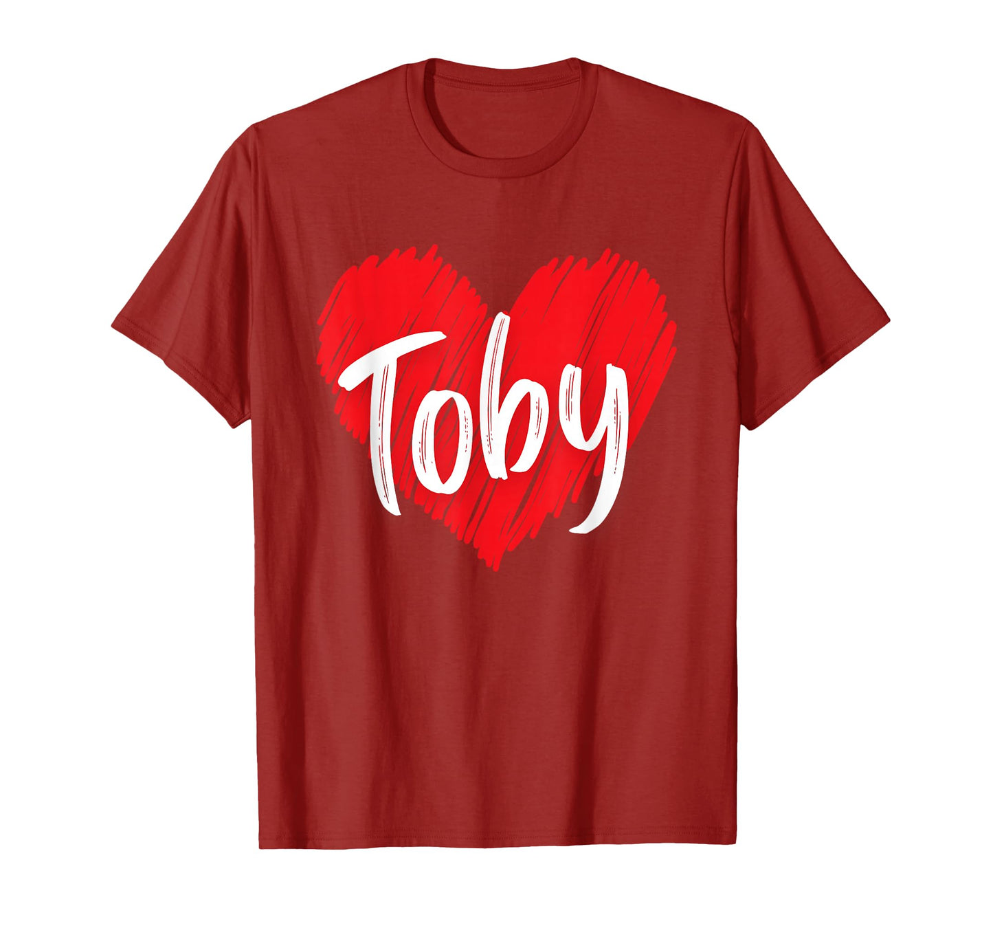 I Love Toby Heart Personalized Name Toby T-Shirt
