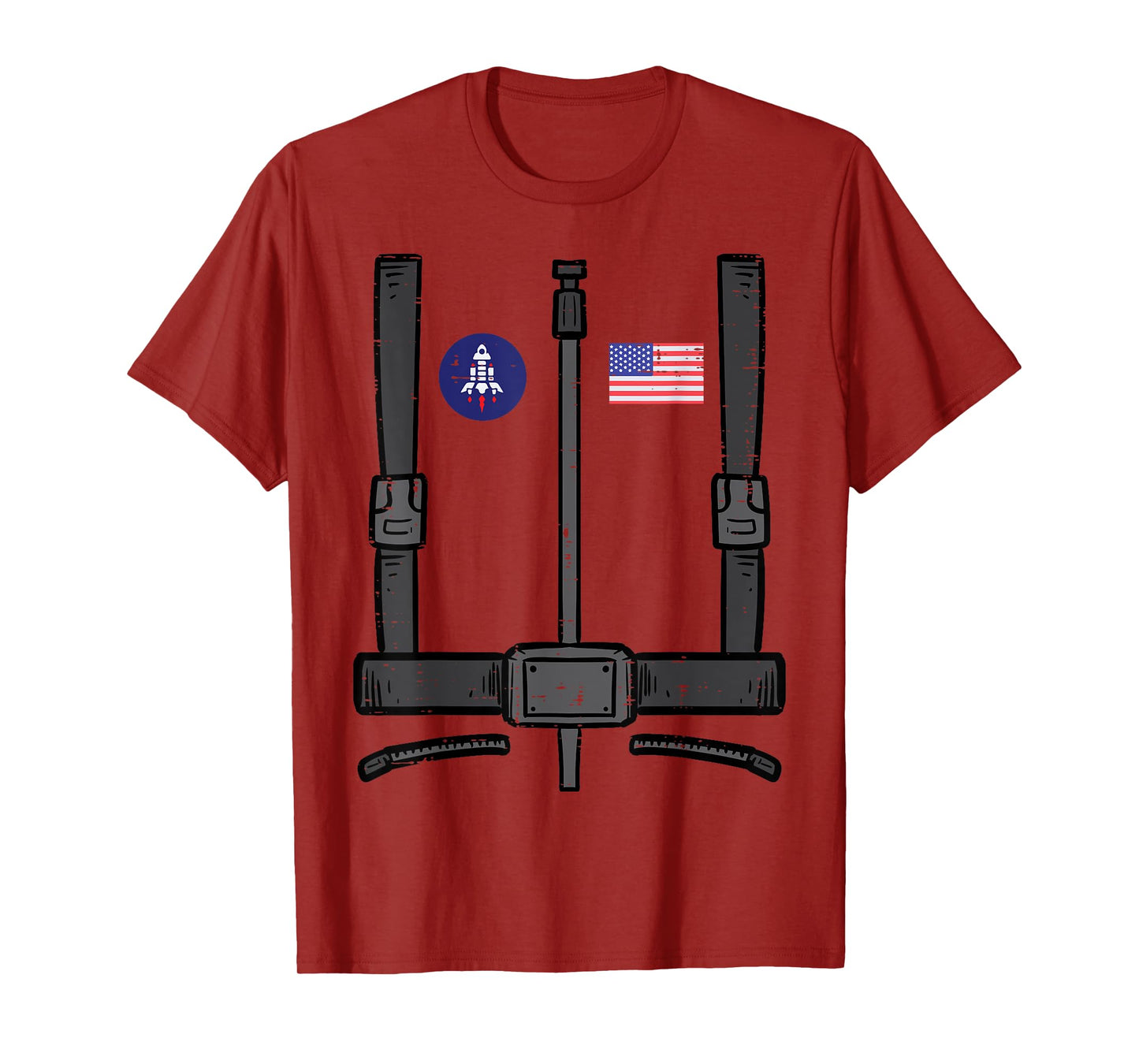US Astronaut Costume Space Suit Galaxy Men Women Boys Kids T-Shirt