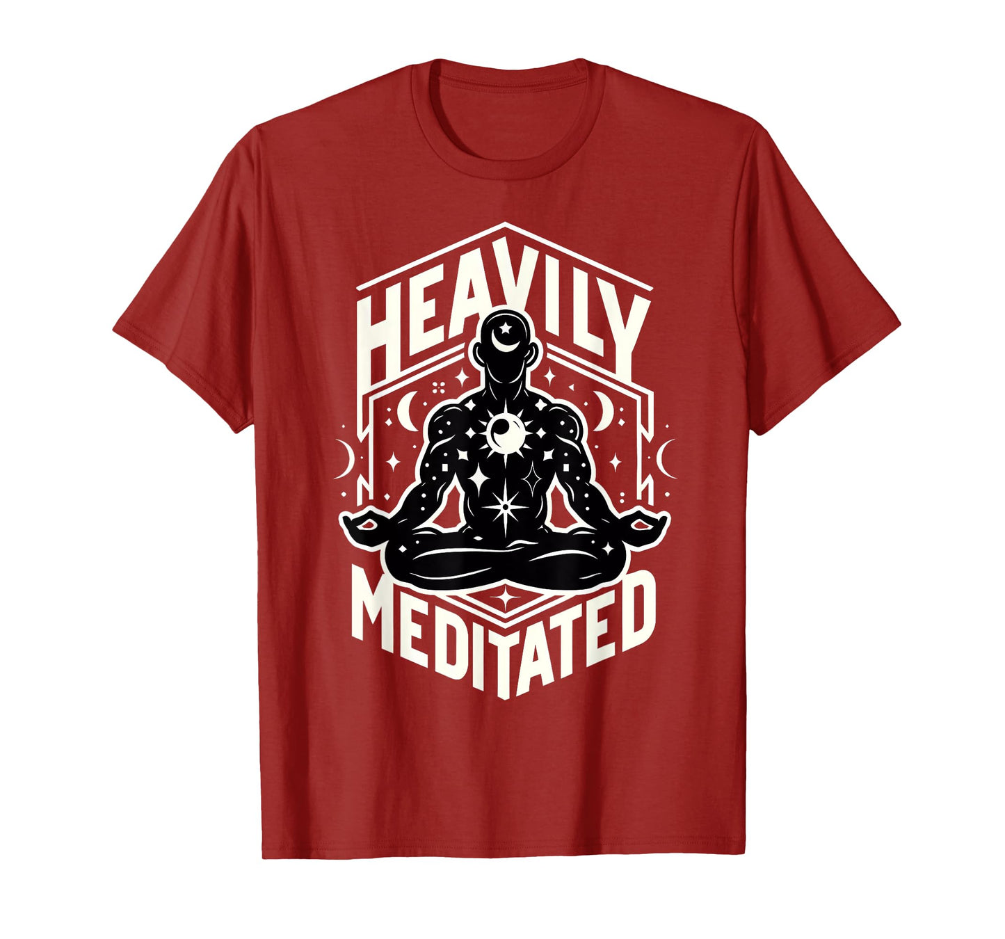 Heavily Meditated Funny Men's Meditation Mindfulness Yoga T-Shirt