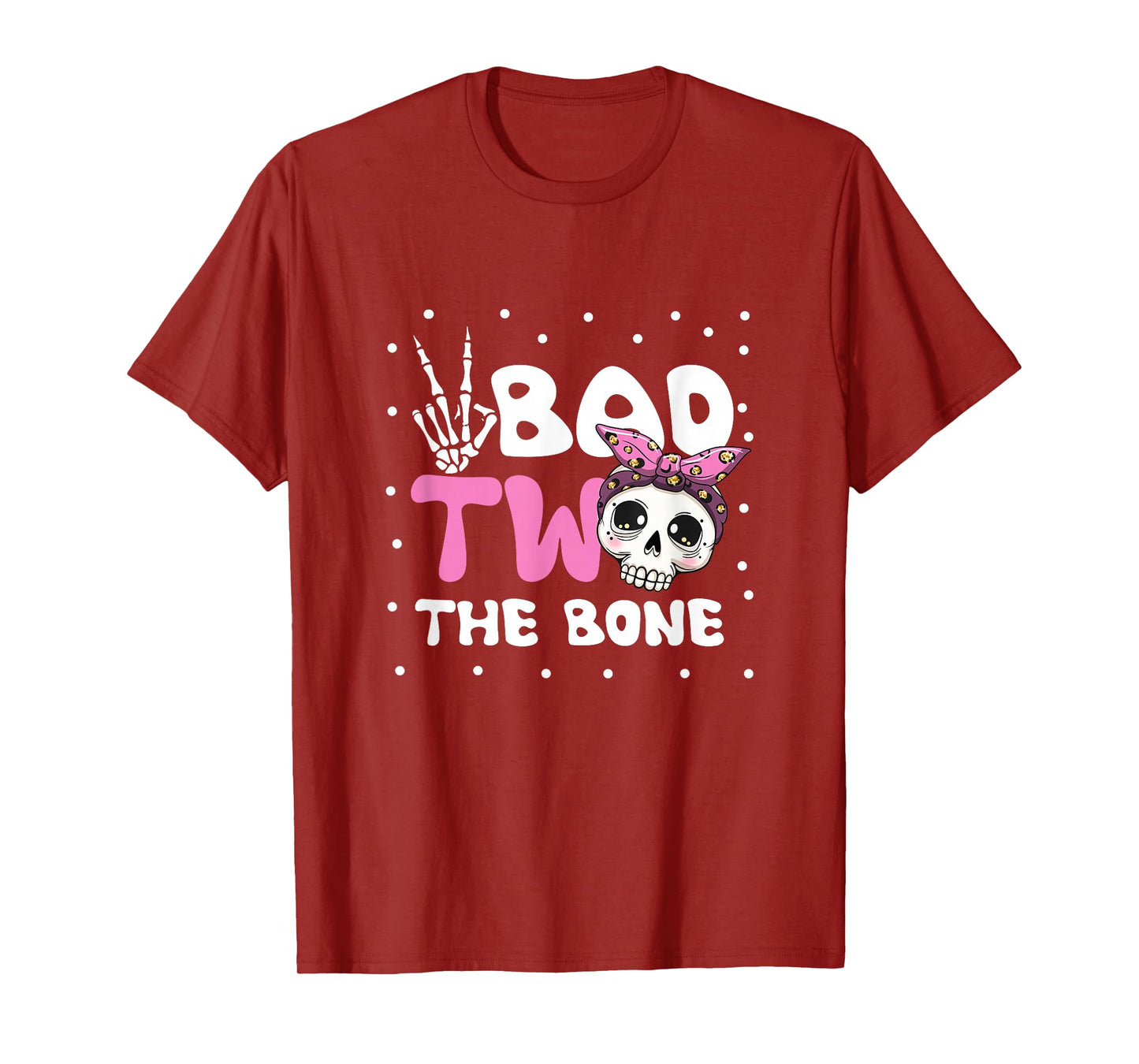 Bad Two The Bone Toddler Halloween 2nd Birthday Checkered T-Shirt