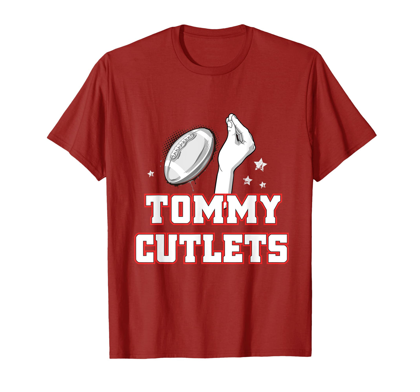 NY Italian Hand Gesture Tommy Cutlets Football Quarterback T-Shirt