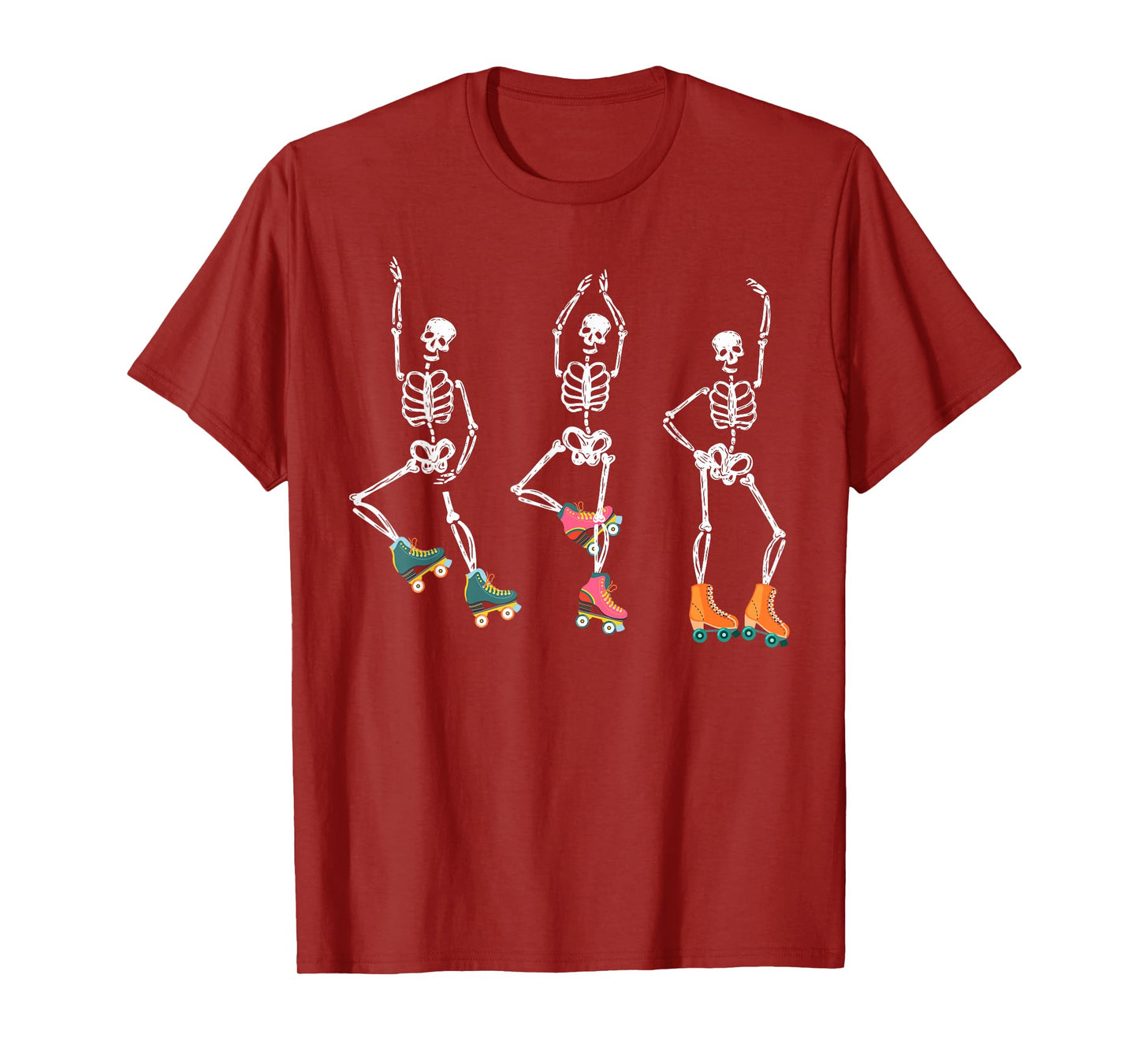 Dancing Skeletons Roller Skate Roller Skater Roller Skating T-Shirt