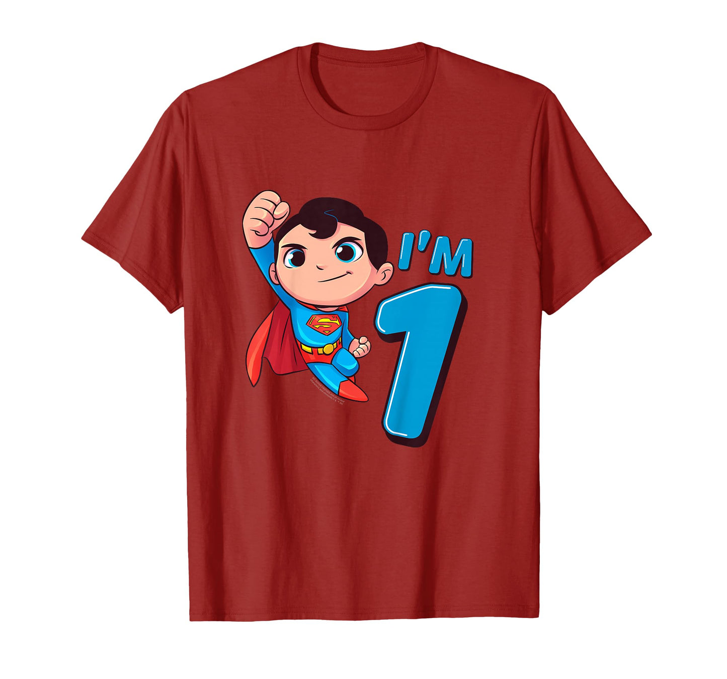 Kids Superman 1st Birthday Cute I'm 1 T-Shirt