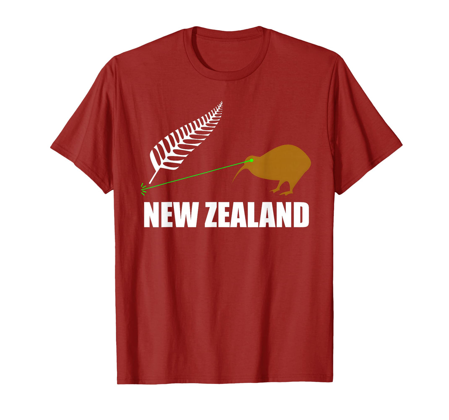 Laser Kiwi Flag New Zealand Flag T-Shirt
