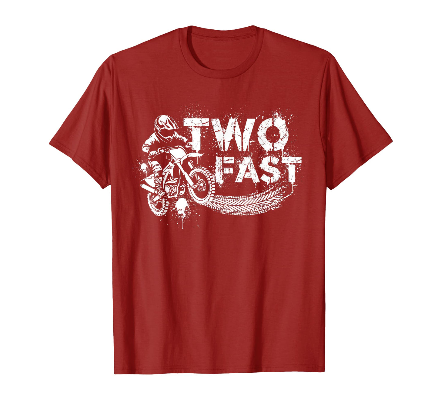 Two Fast Dirt Bike Birthday Decorations 2nd Birthday Boy T-Shirt