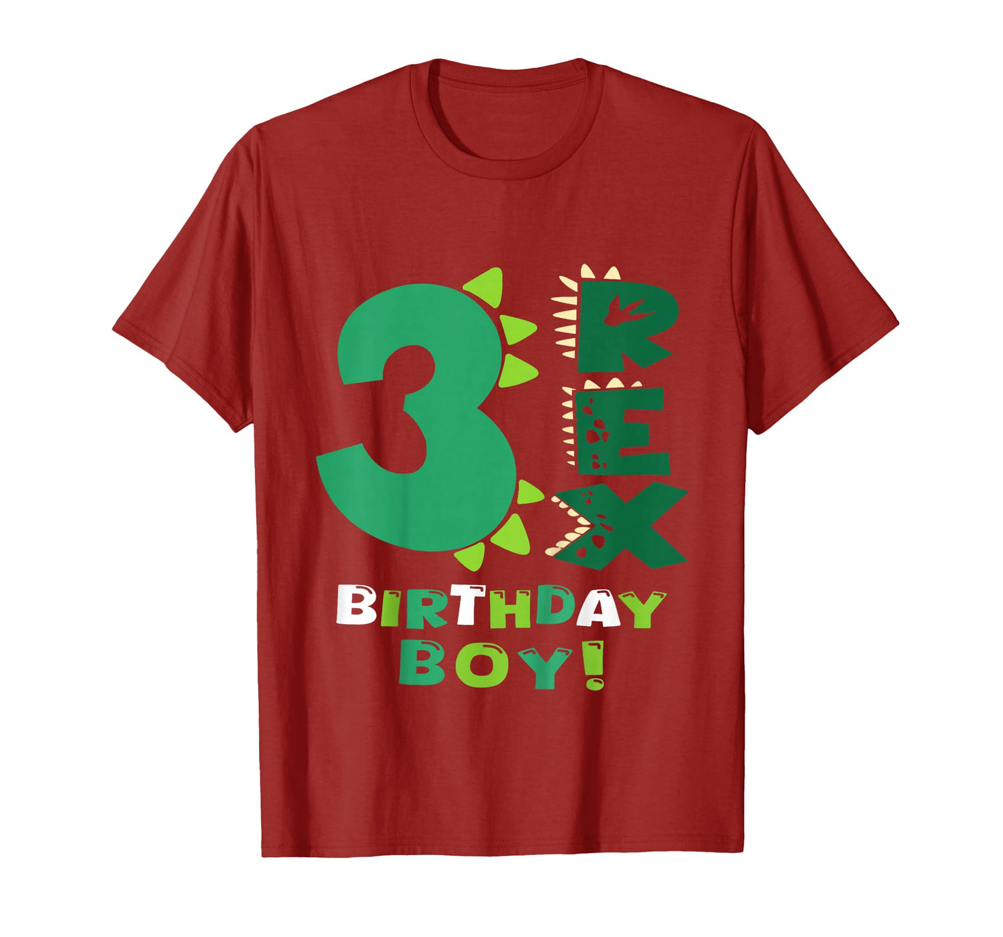 Kids Three Rex Birthday Boy 3rd Birthday Dinosaur Third Year Old T-Shirt
