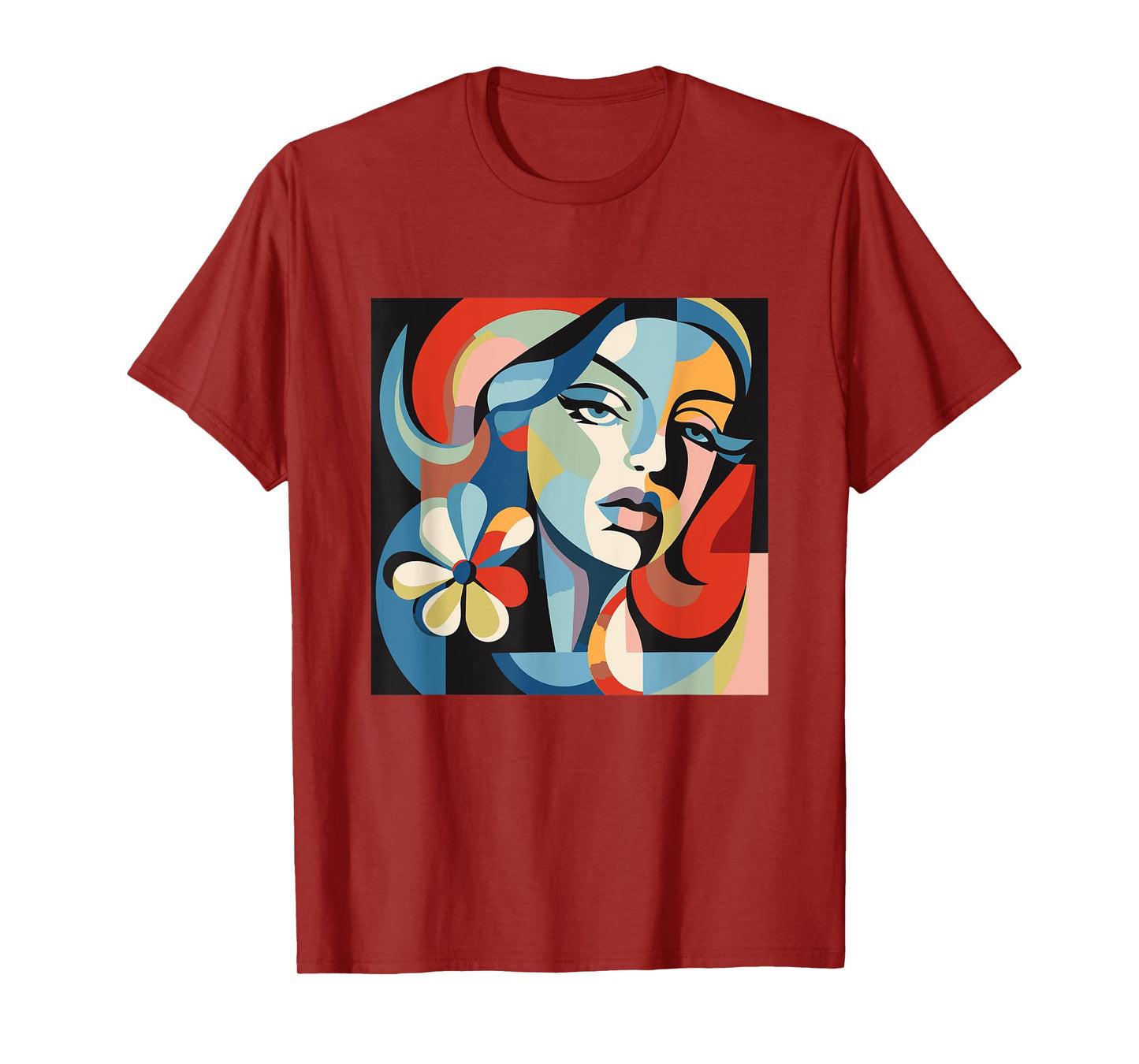 Abstract Woman Face Art Illustration Graphic Designs T-Shirt