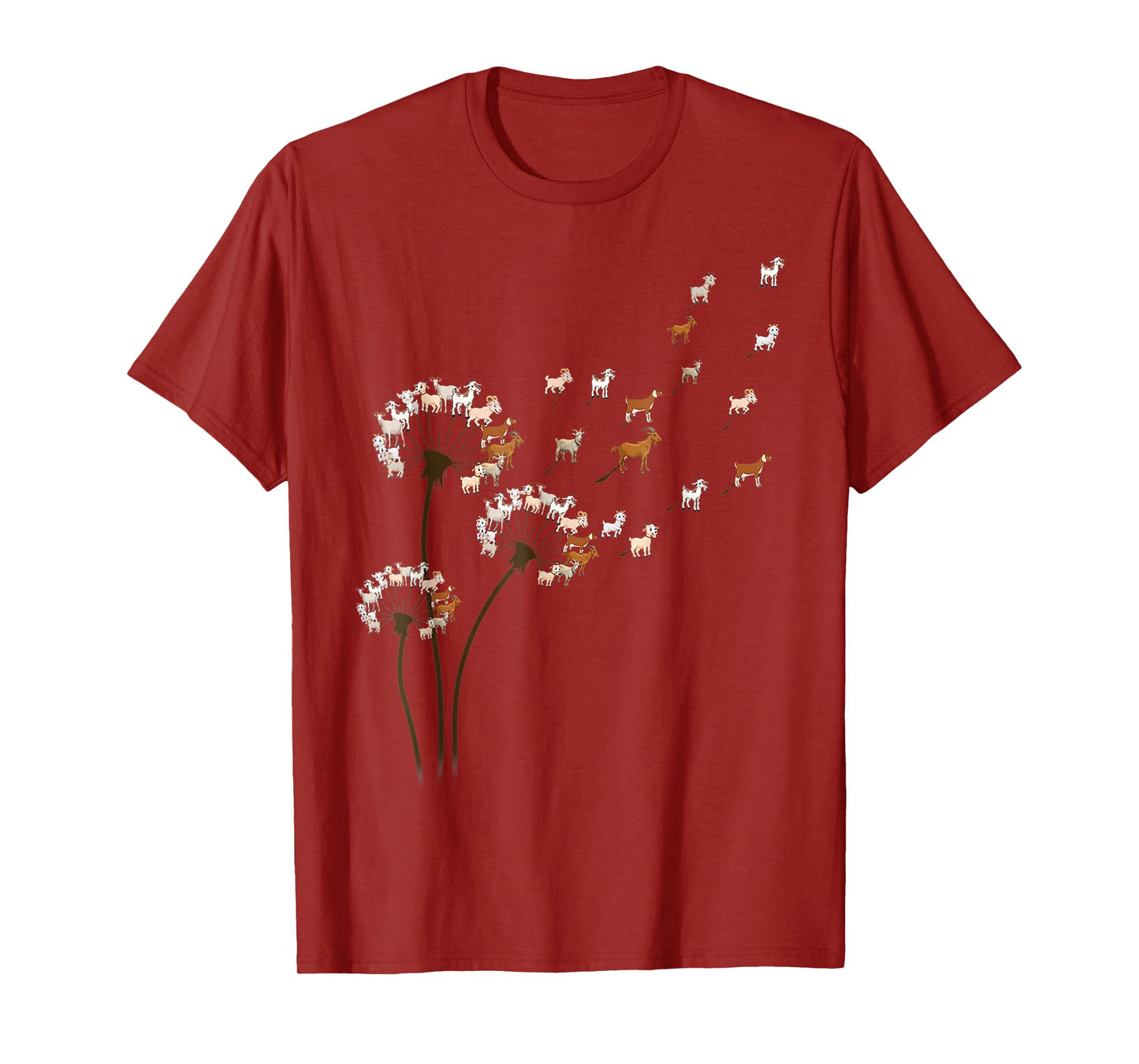 Goat Dandelion Flower Funny Animals Lovers Tee For Men Women T-Shirt