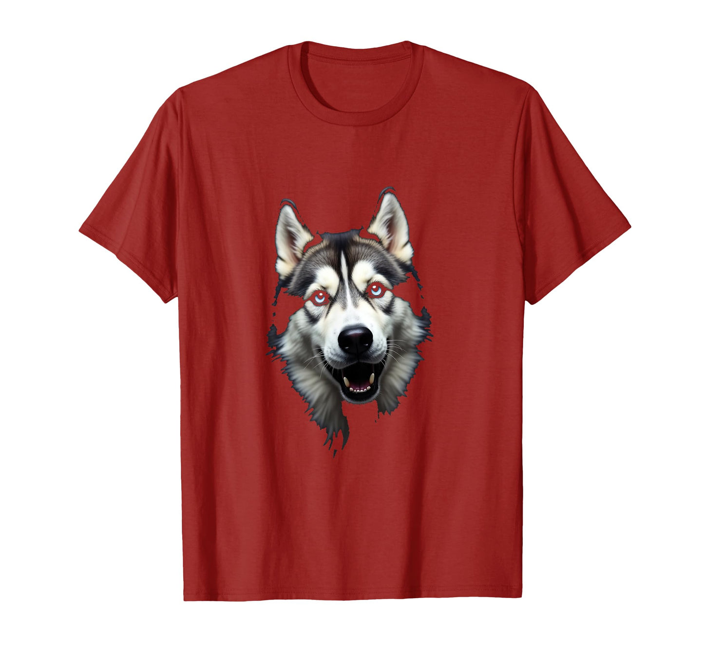 Black Siberian Husky Dog Husky Face T-Shirt