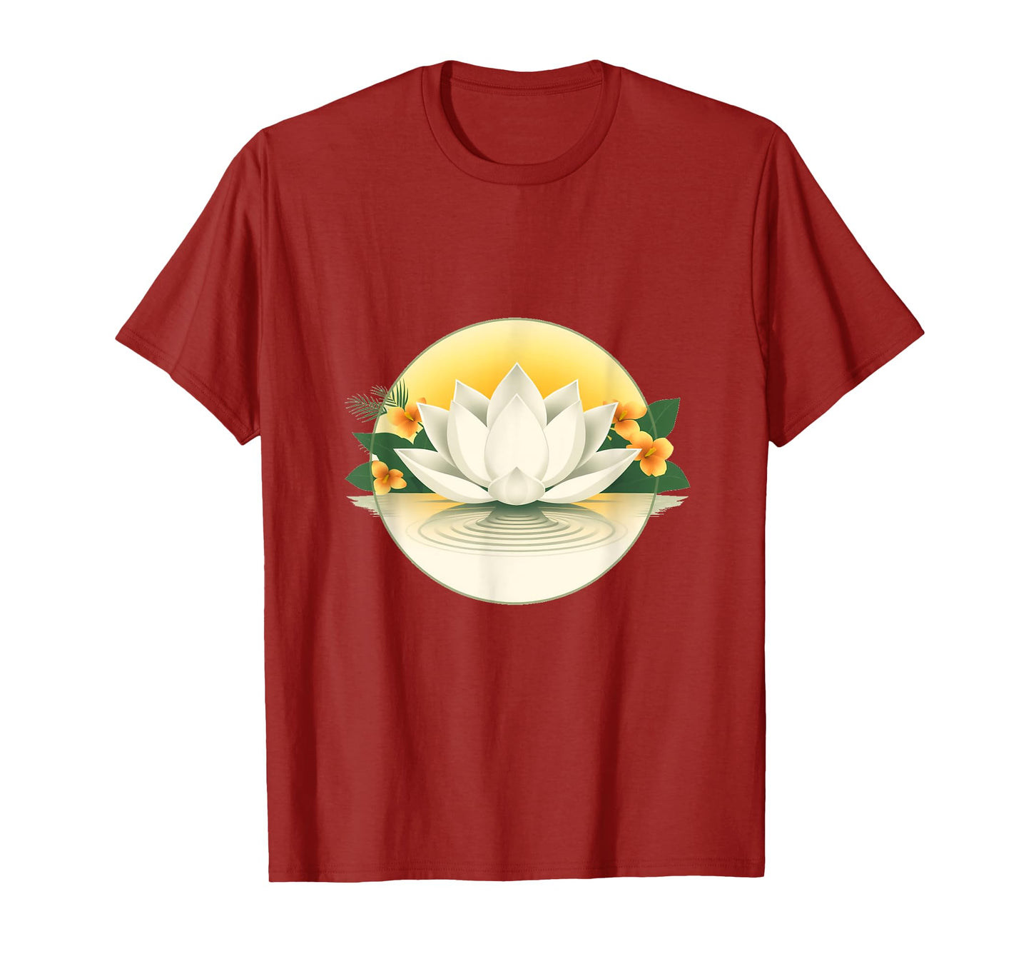 White Lotus Flower Summer Design T-Shirt