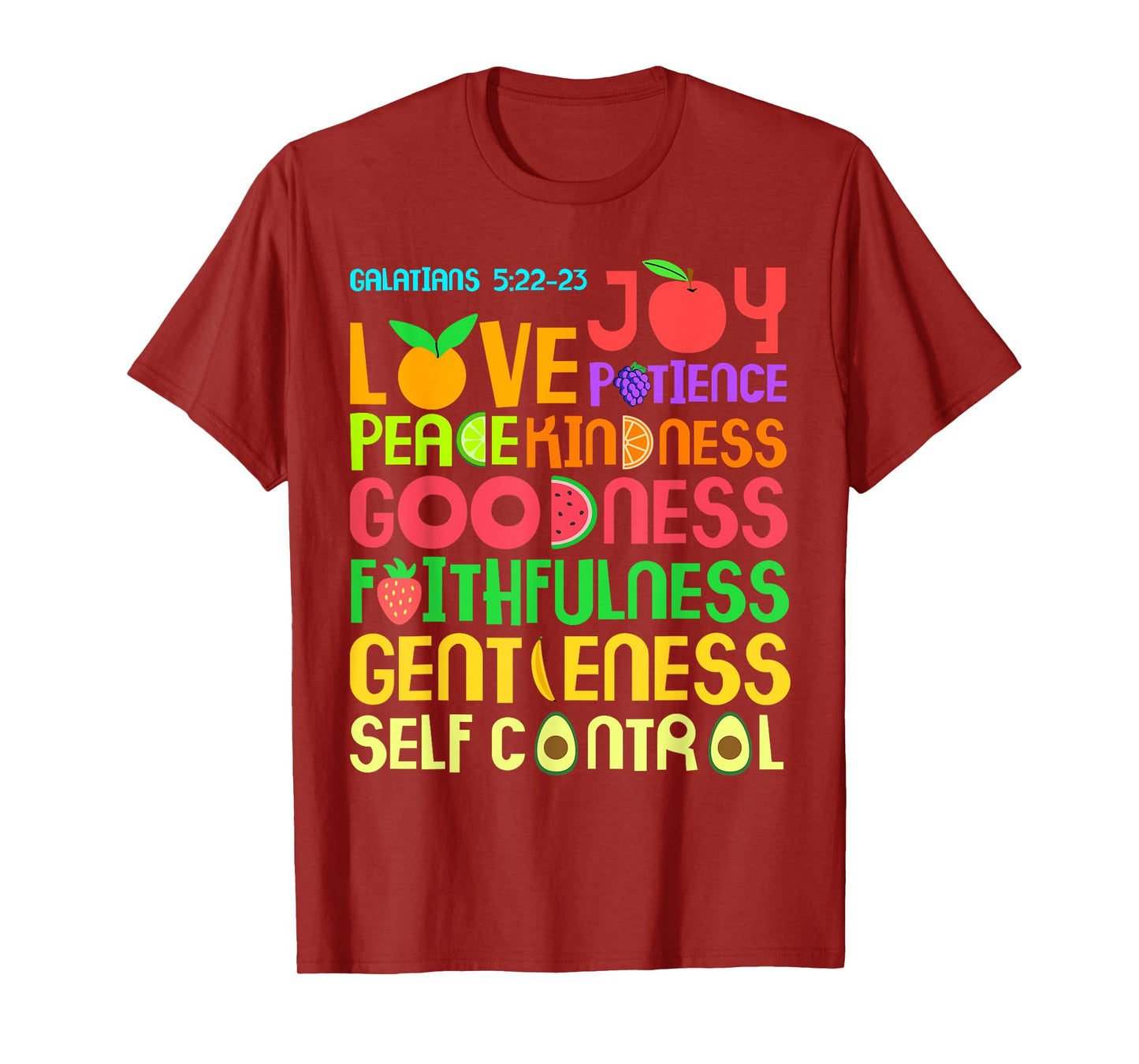 The Fruit of The Spirit T-Shirt - Christian Bible Verse Tee T-Shirt