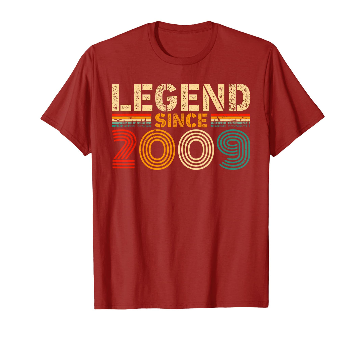 Legend Since 2009 Vintage Birthday Year 2009 Men Women Retro T-Shirt