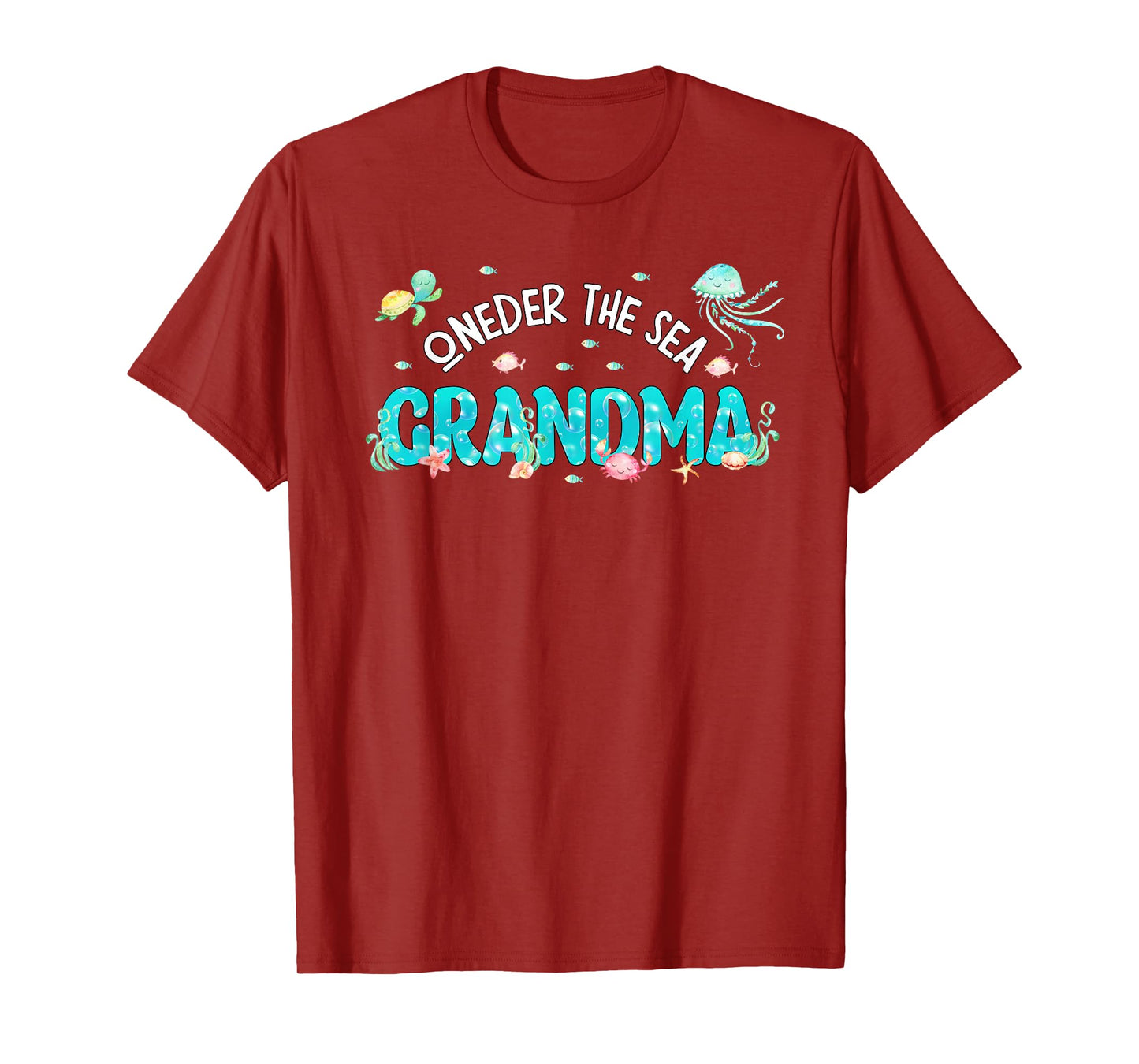 Under Sea Grandma Birthday Girl Boy Matching Family Party T-Shirt