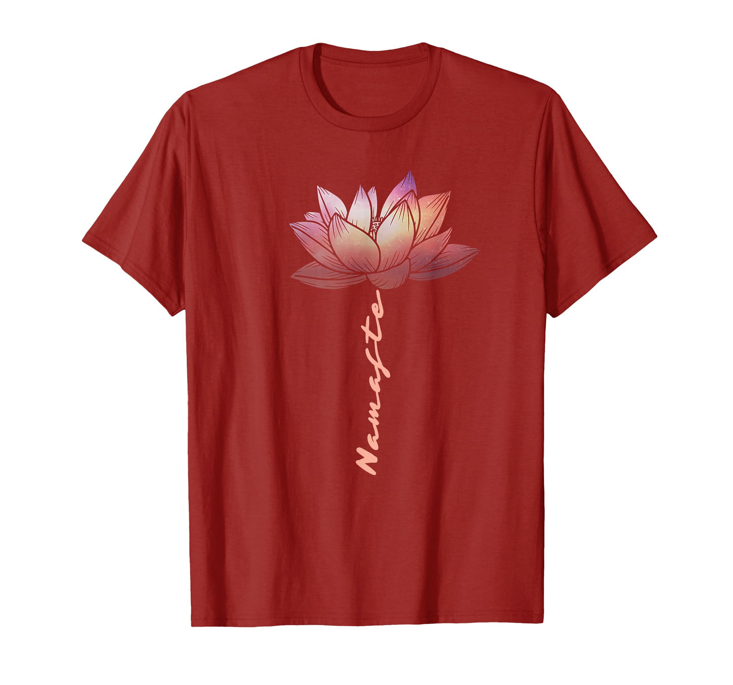 Lotus Fun Watercolor Namaste Lotus Flower Spiritual Yoga Med T-Shirt