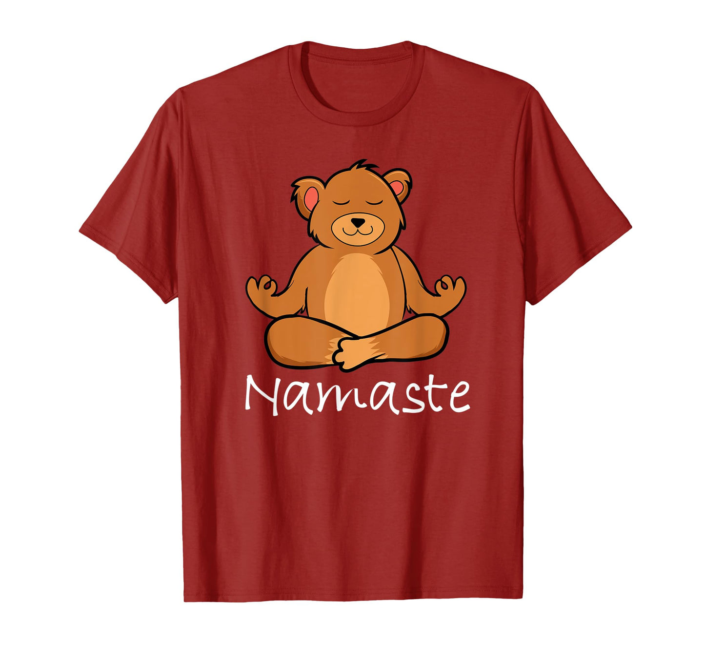 Adorable Cartoon Bear In Yoga Pose Or Meditating Namaste T-Shirt