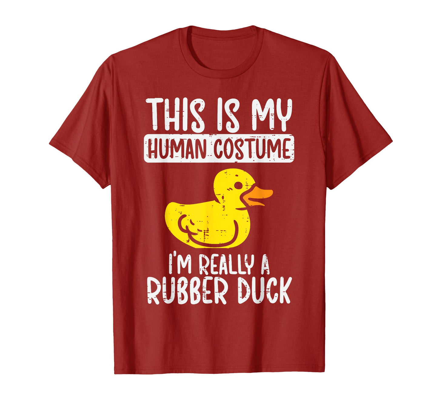 This My Human Costume Im Rubber Duck Halloween Men Women Kid T-Shirt