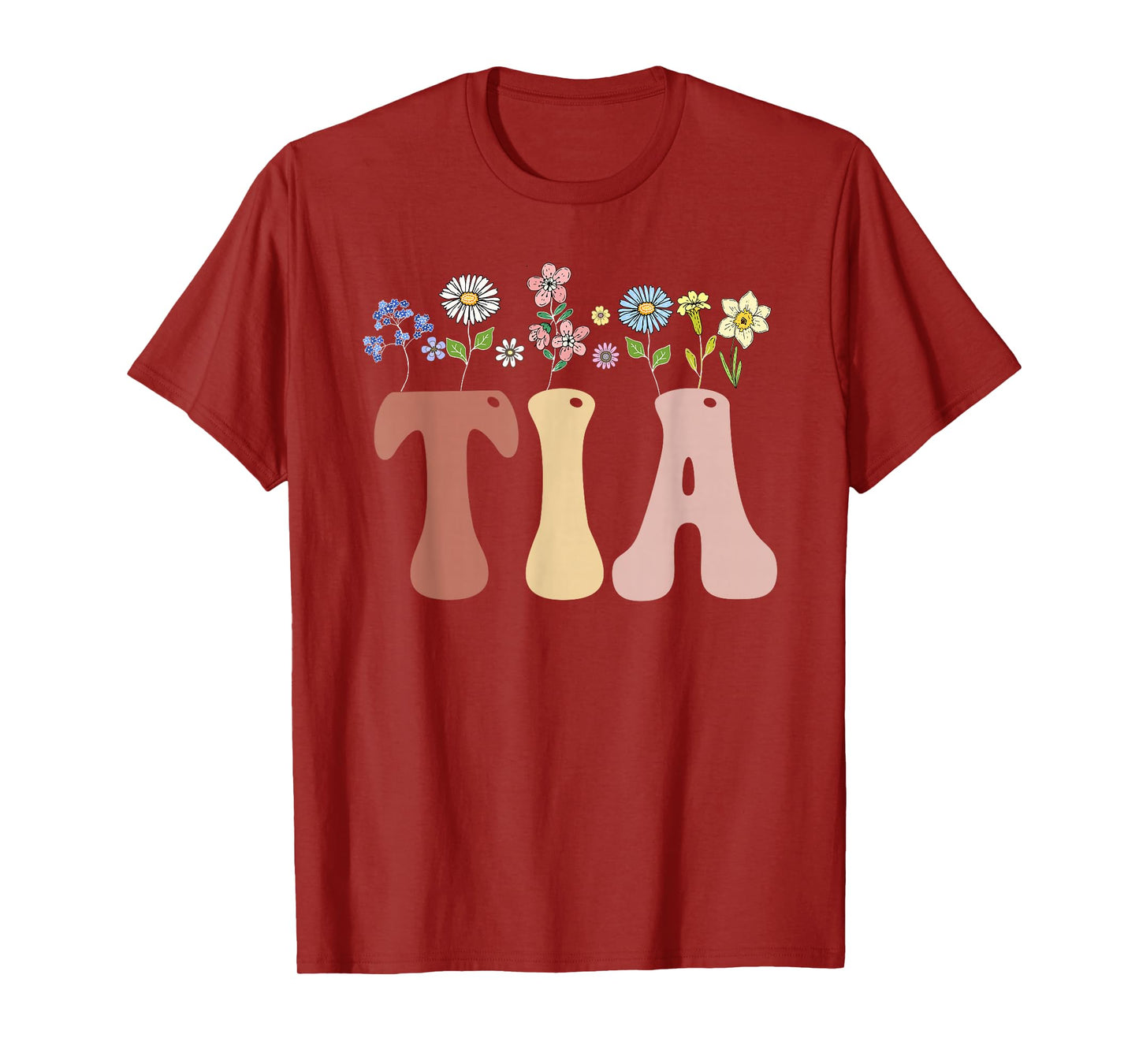 Tia Gifts Women Wildflower Floral Design Tia T-Shirt