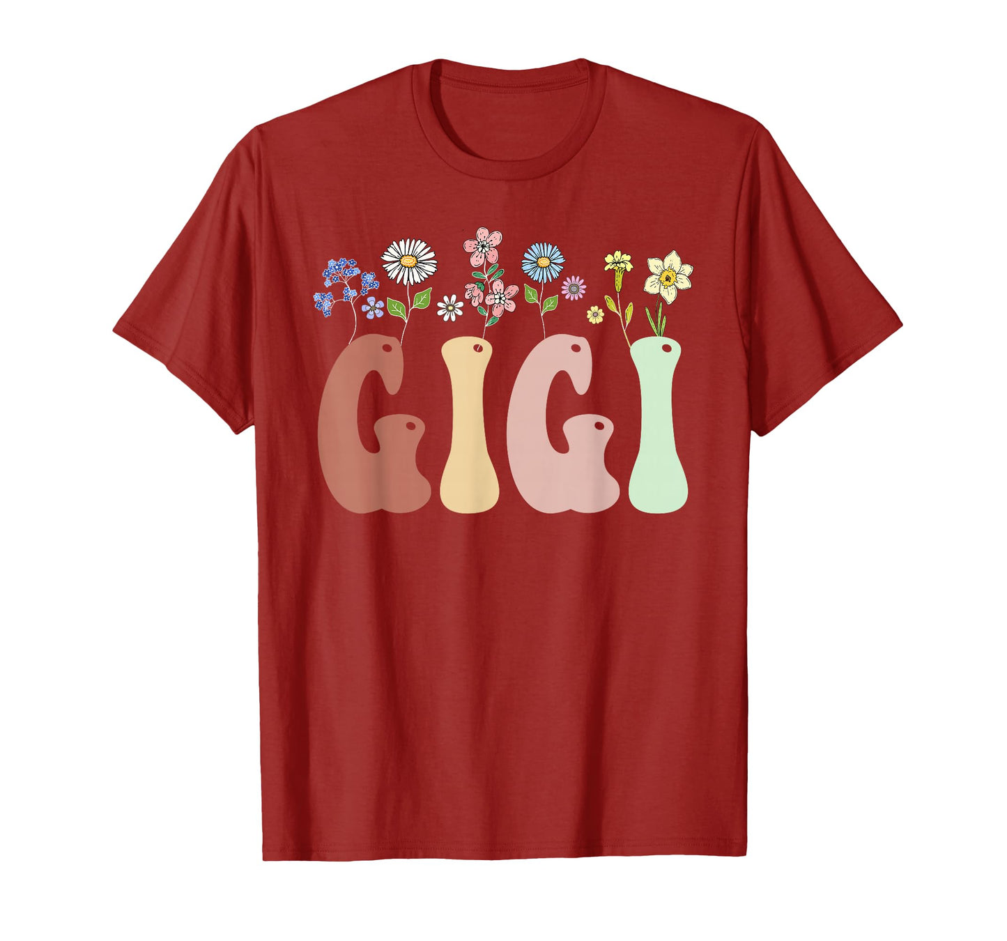 Gigi Gifts Women Wildflower Floral Design Gigi T-Shirt
