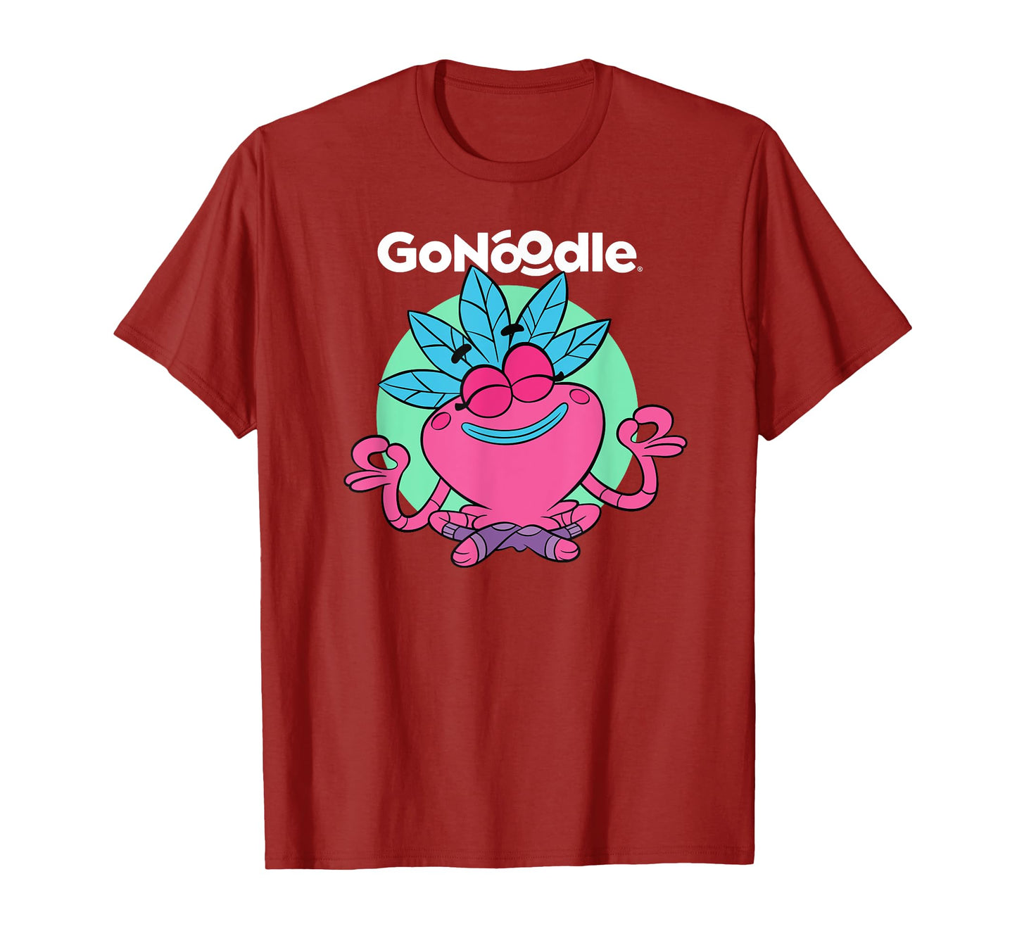 GoNoodle Om Petalhead Champ T-Shirt - Unisex-Adults & Kids - Black - Small - Short Sleeve - Classic Fit - Cotton & Polyester - Modern Classic - Stylish - Dancing & Running - All Seasons
