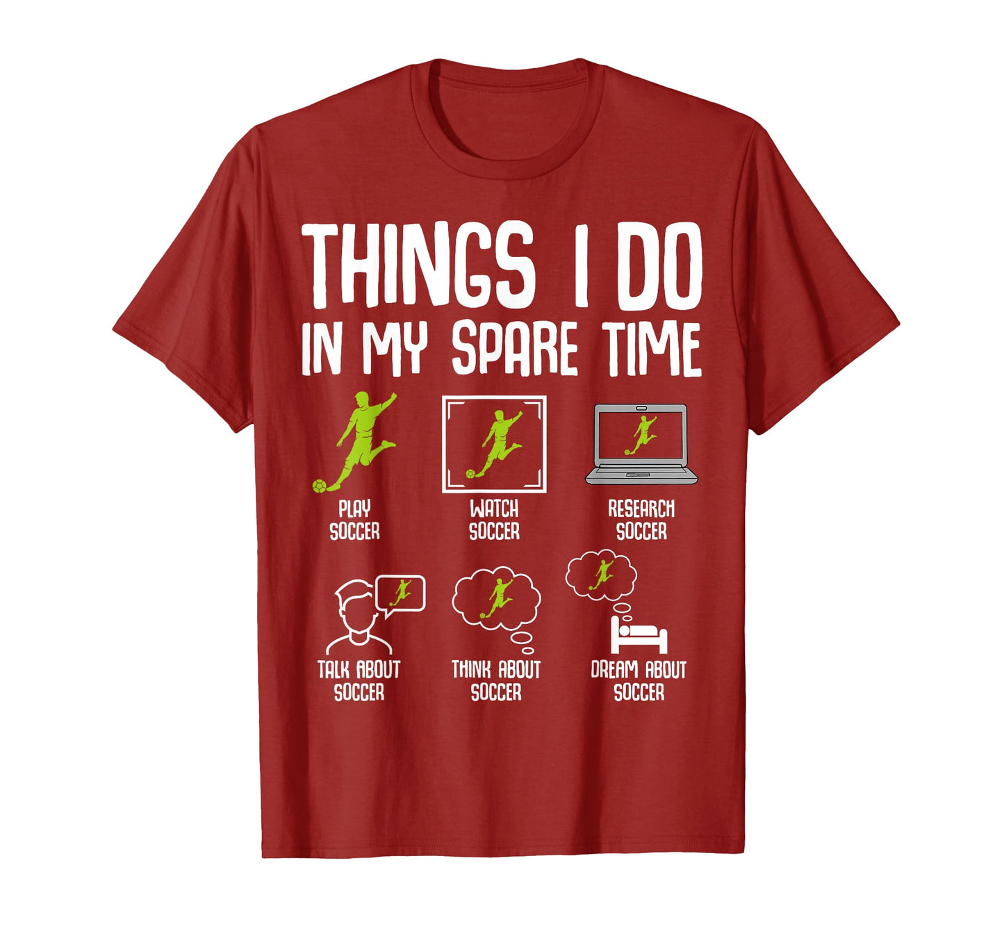 Things I Do in my Spare Time Soccer Boys Kids Youth Men T-Shirt
