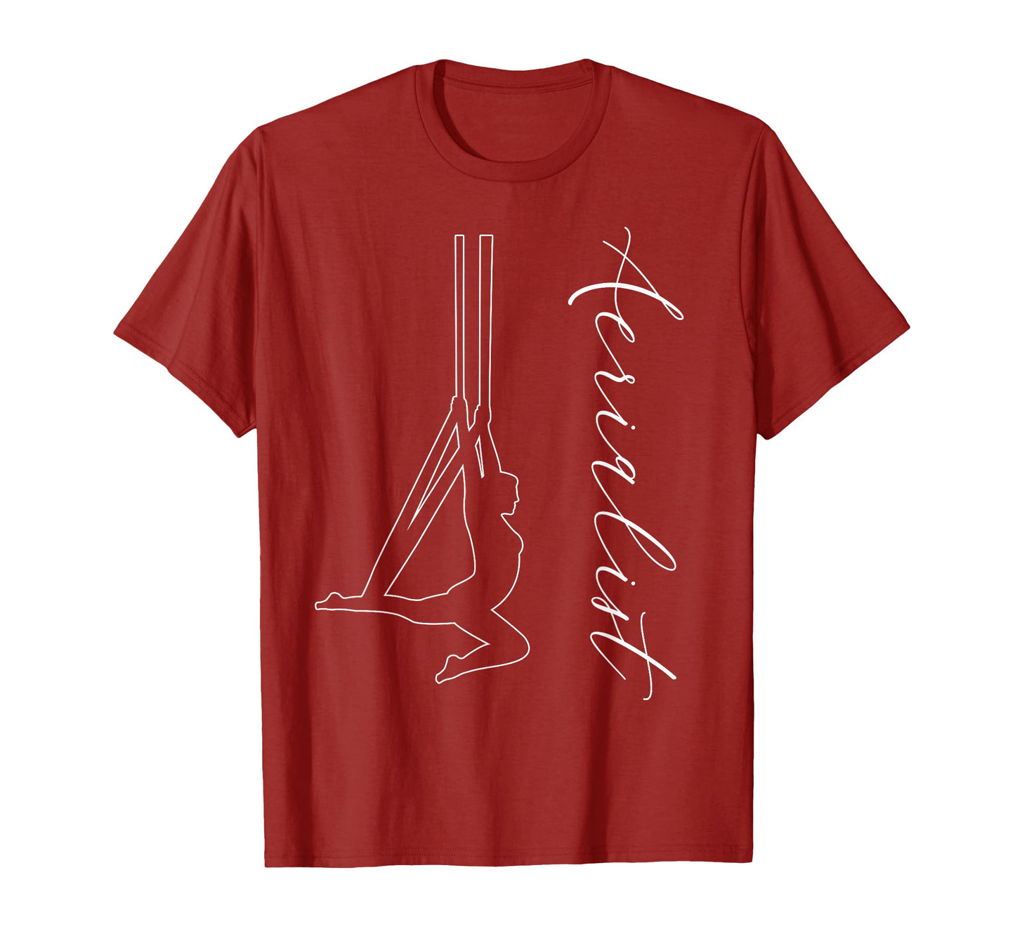 Aerialist Aerial Arts Gifts, Cursive Side Silks Hammock T-Shirt