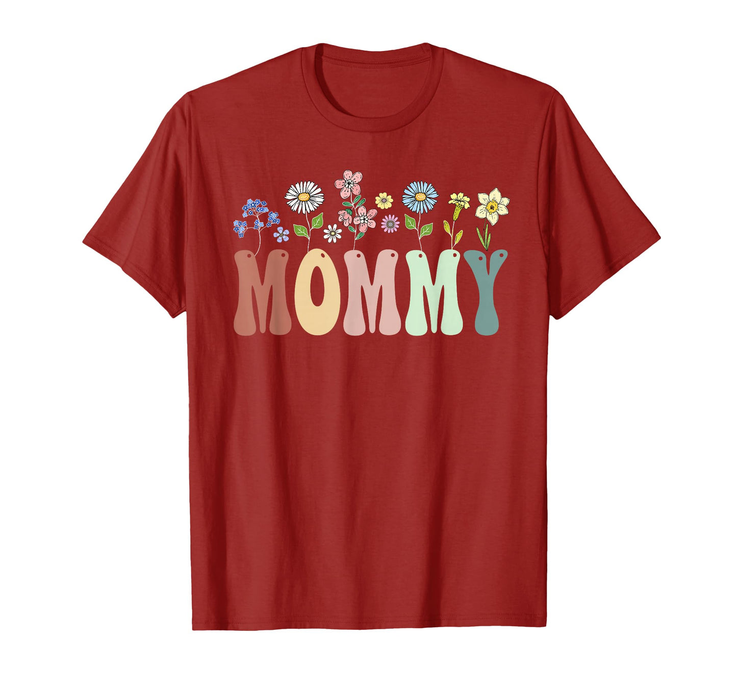 Mommy Gifts Women Wildflower Floral Design Mommy T-Shirt