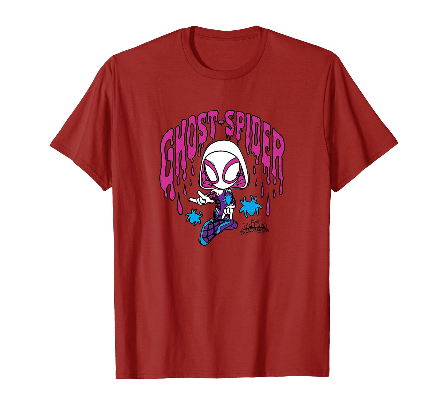 Kids Spidey And His Amazing Friends - Ghost Spider Scribble T-Shirt