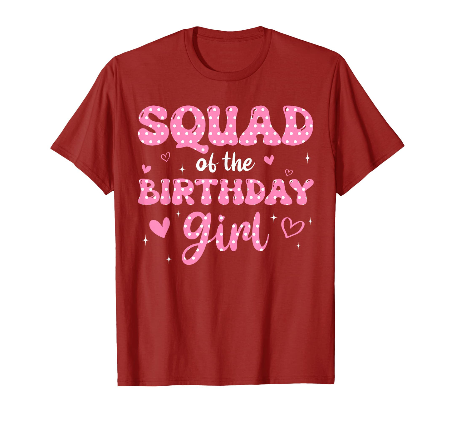Squad Of The Birthday Pink Girl Matching Family T-Shirt