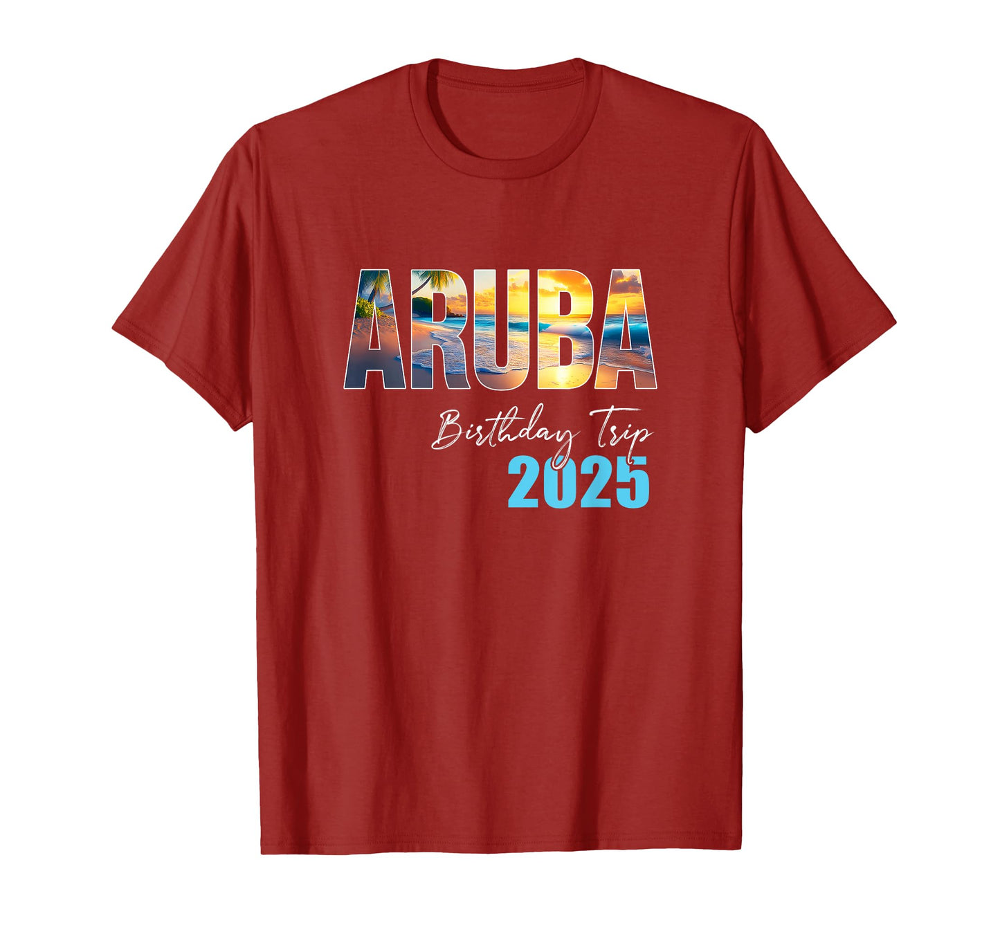 Aruba Birthday Trip 2025 Vacation Party Crew Cruise T-Shirt