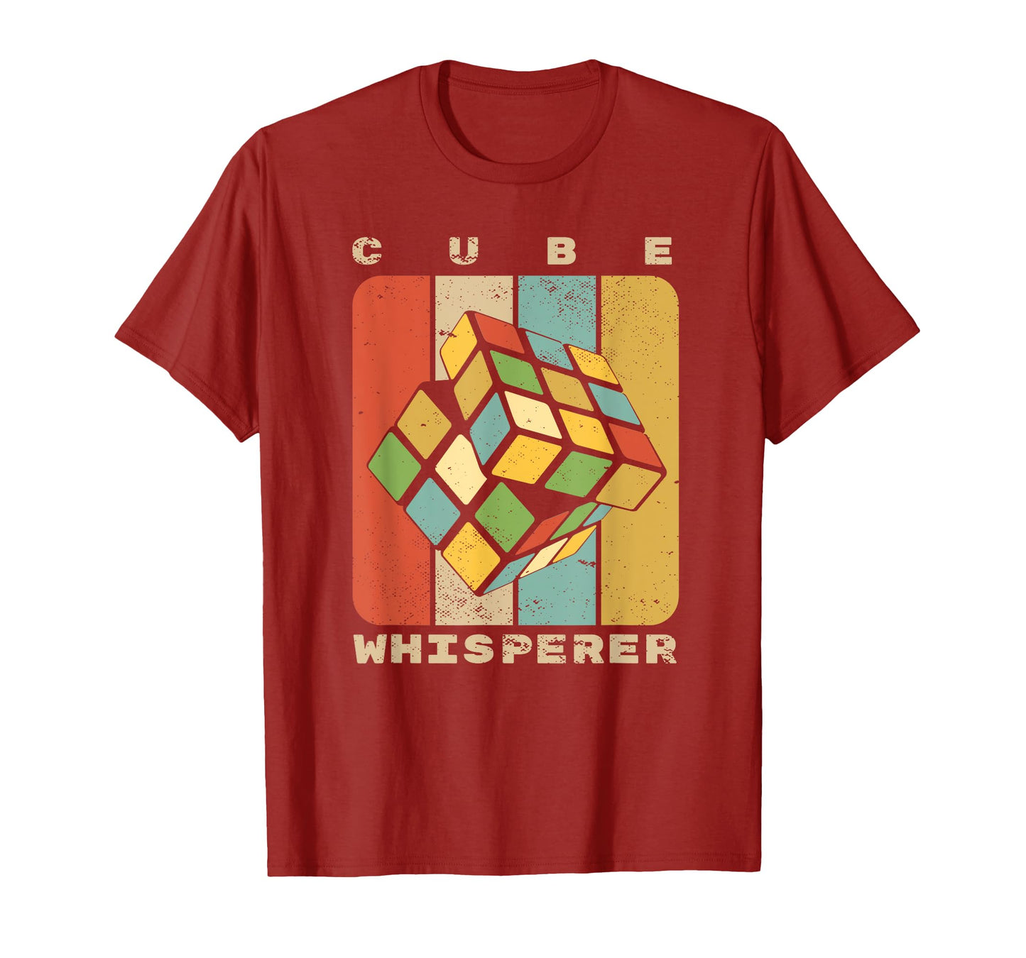 Puzzle Cube Whisperer Vintage Speed Cubing Youth Math T-Shirt