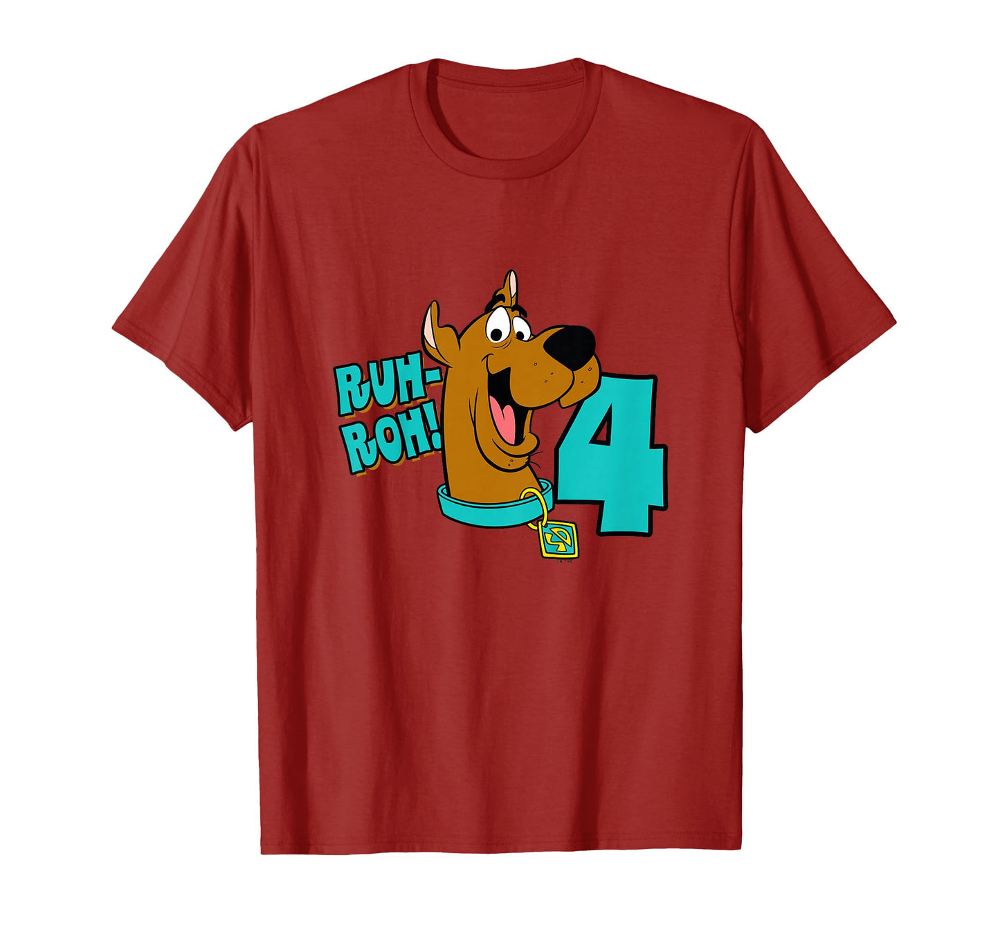 Kids Scooby-Doo 4th Birthday Ruh-Roh! I'm 4! T-Shirt