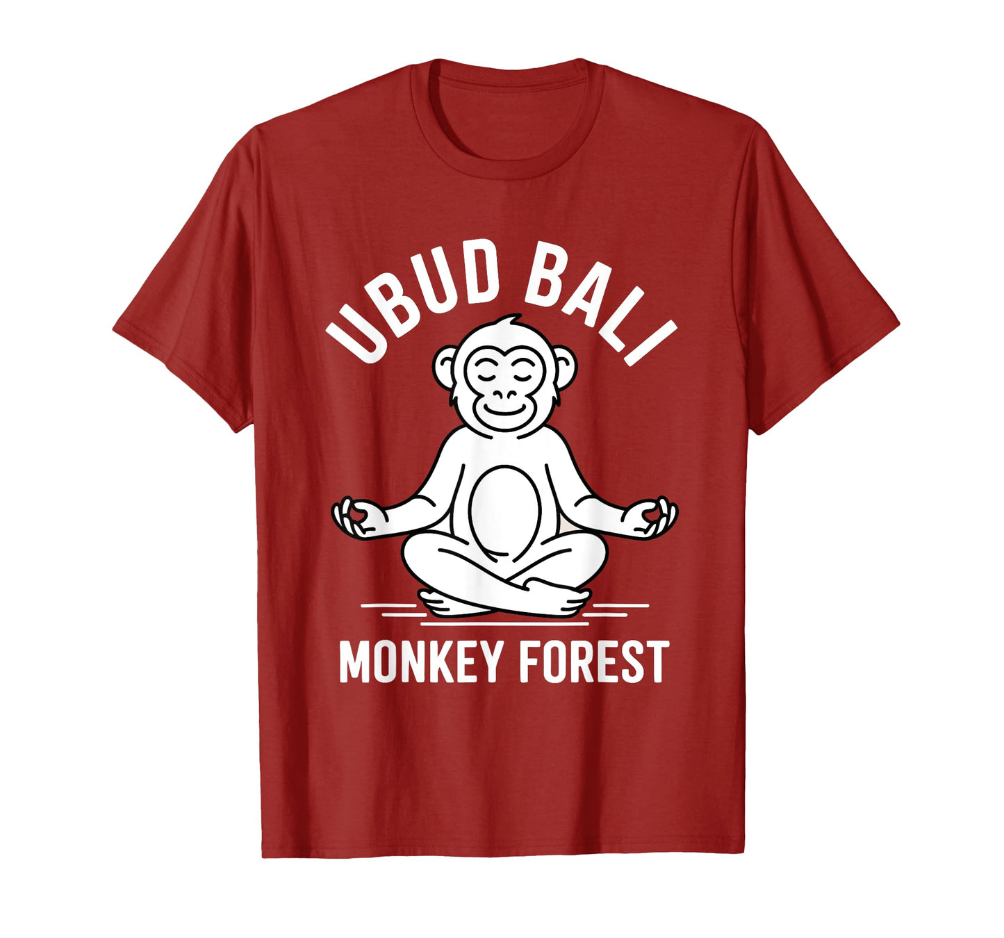 Yoga Lotus Monkey Forest Ubud Bali Souvenir T-Shirt