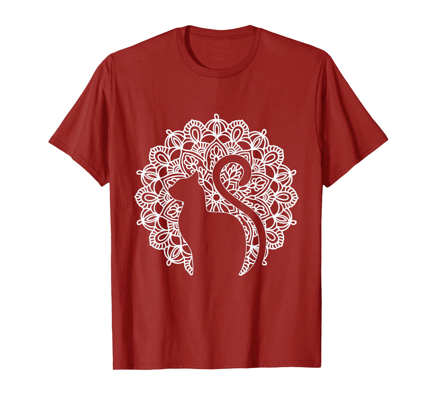 Cat Shirt Zen Cat Print Tee Mandala Shirt Yoga T-Shirt