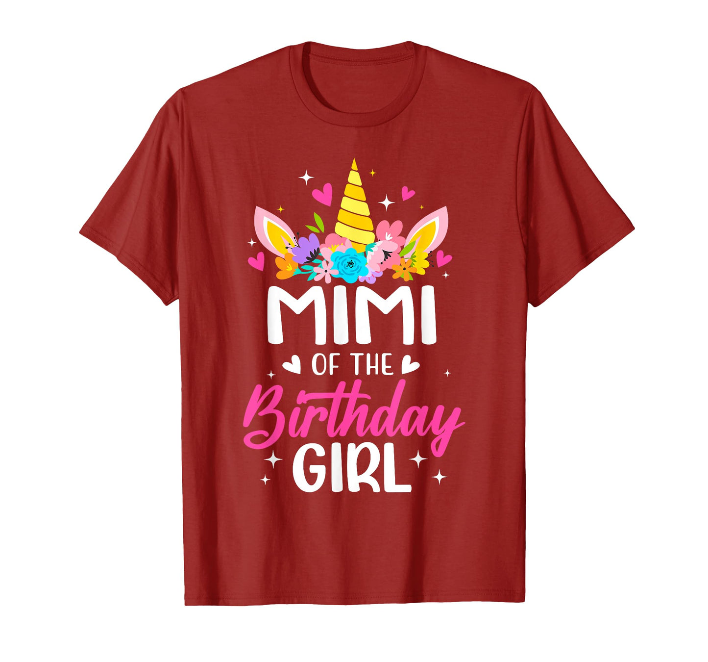 Mimi Of The Birthday Girl Unicorn Bday Party Family T-Shirt
