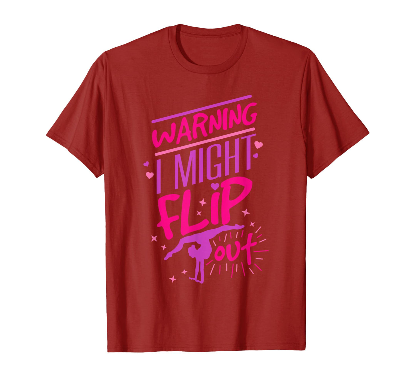 I Might Flip Out Funny Gymnastics Cheerleading Gymnast Girls T-Shirt