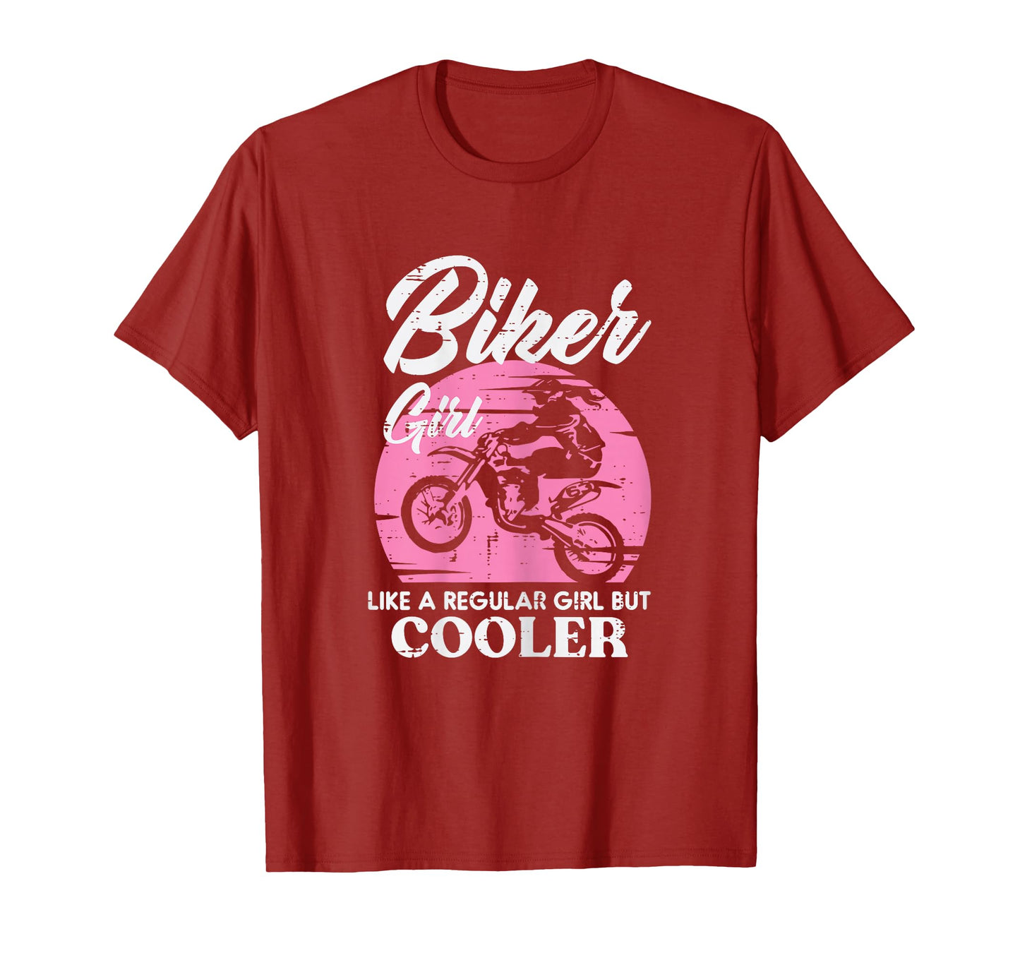 Biker Girl Like Regular But Cooler Motorcycle Women Kids T-Shirt