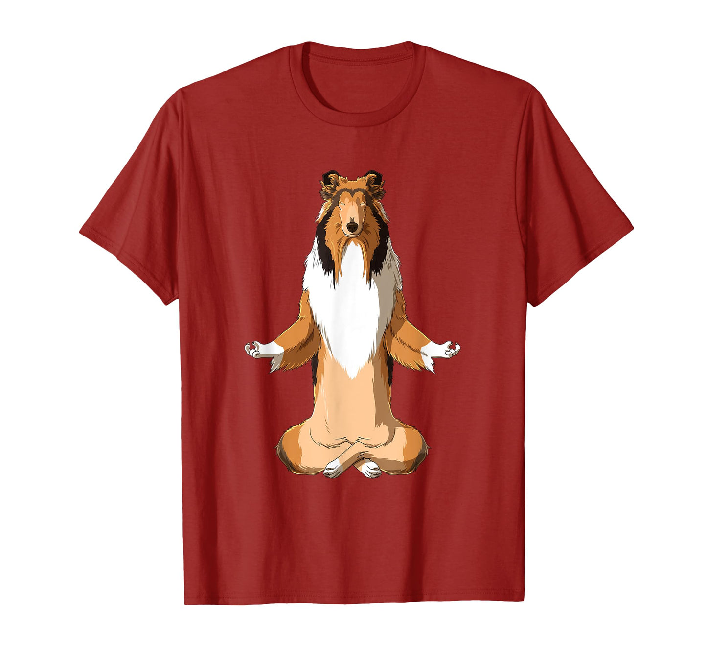 Yoga Collie Dog Long Hair Collie Men Women Girls Kids T-Shirt