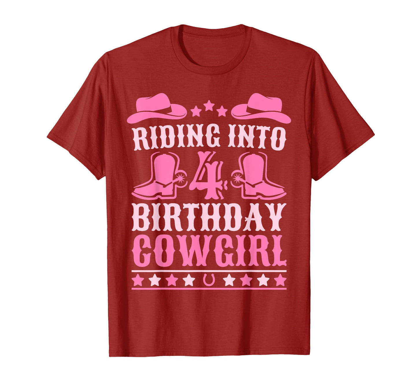 4yr Birthday Cowgirl Outfit 4 Year Old Girl 4th Birthday T-Shirt
