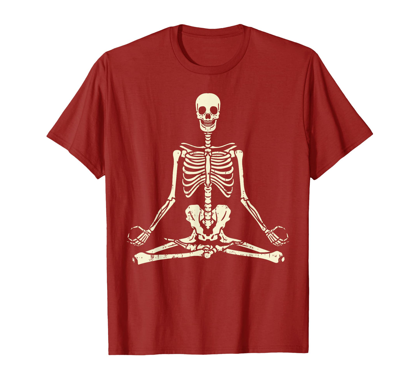 Meditating Skeleton Lotus Yoga Zen Balance Halloween Costume T-Shirt