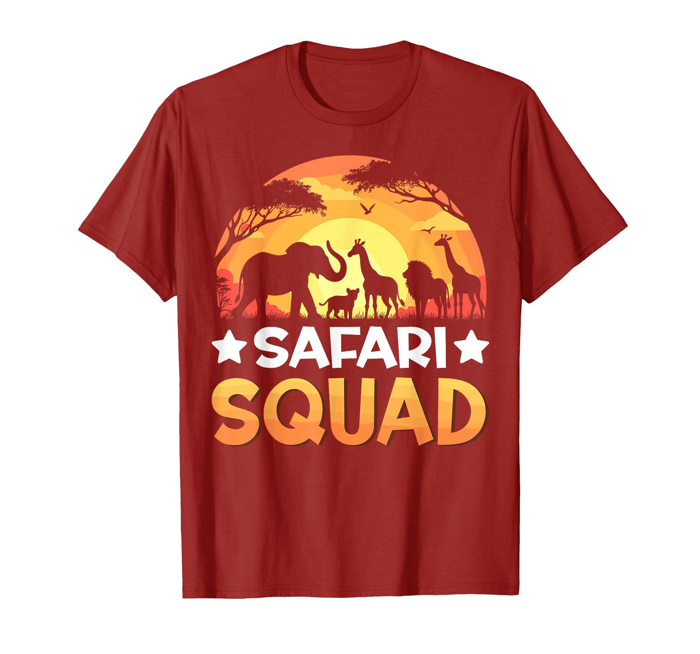 Safari Squad Safari Animals Sunset Wildlife Matching Zoo T-Shirt