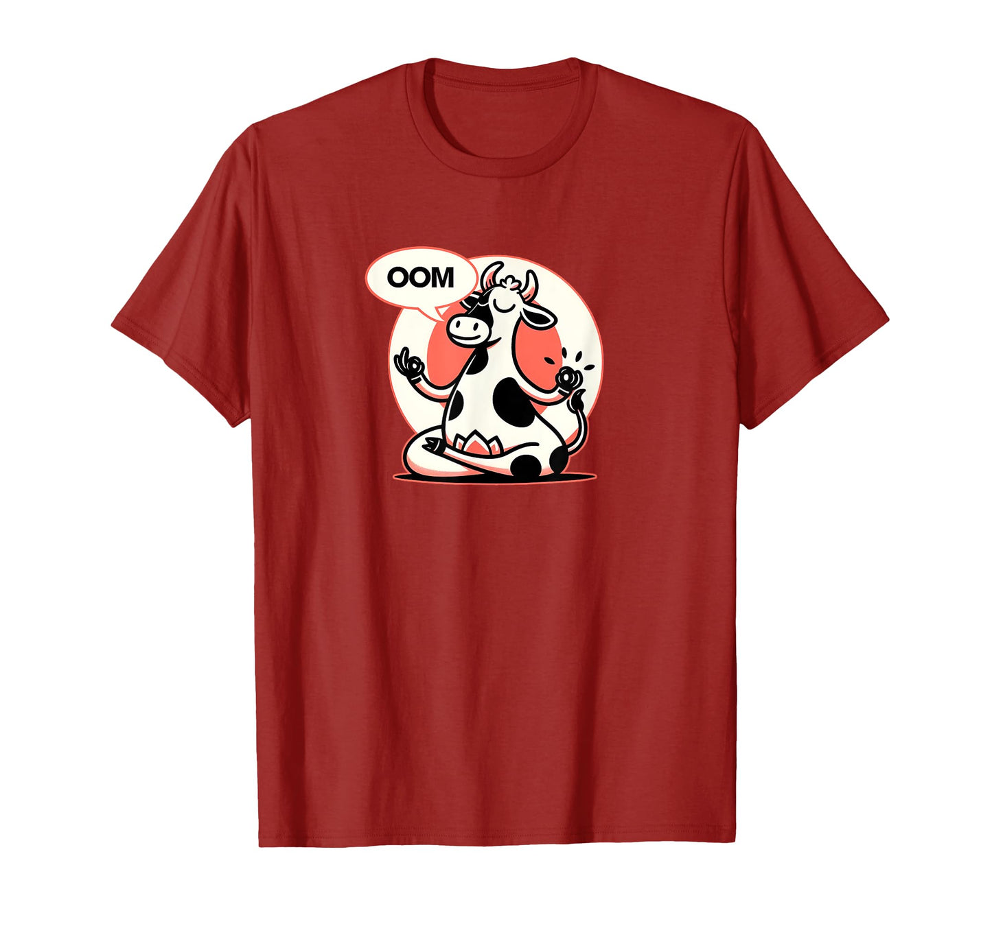 Funny Cow Namaste Yoga Lotus Position Yoga Cow T-Shirt