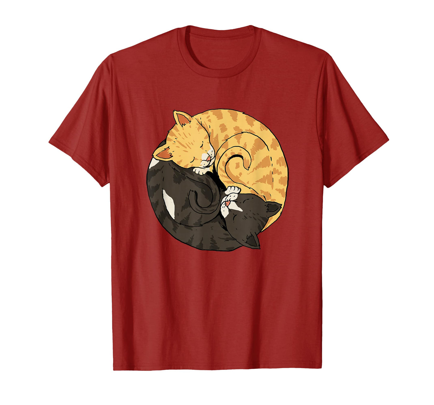 Yin and Yang Cats Yoga Zen Cats Ying Yang Meditation T-shirt T-Shirt