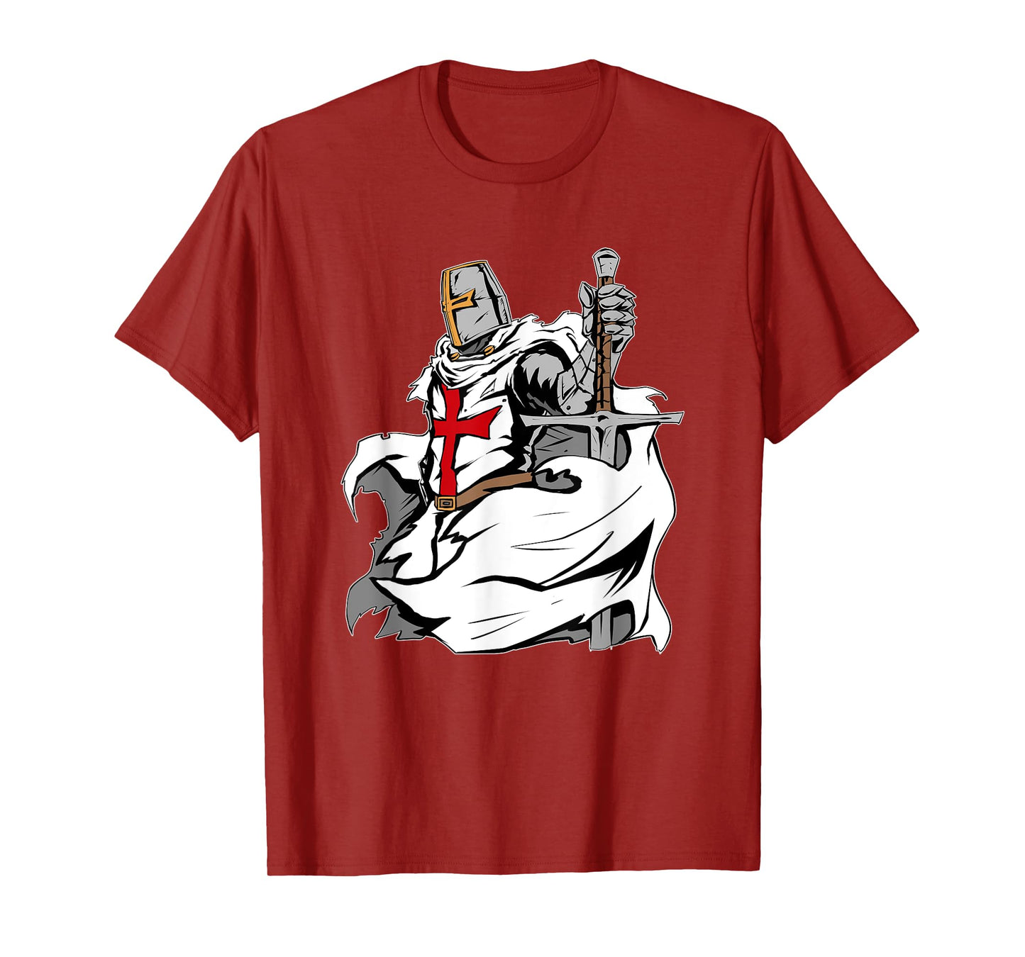 Christian Templar Knights Costume, Rosary Crusader Warrior T-Shirt